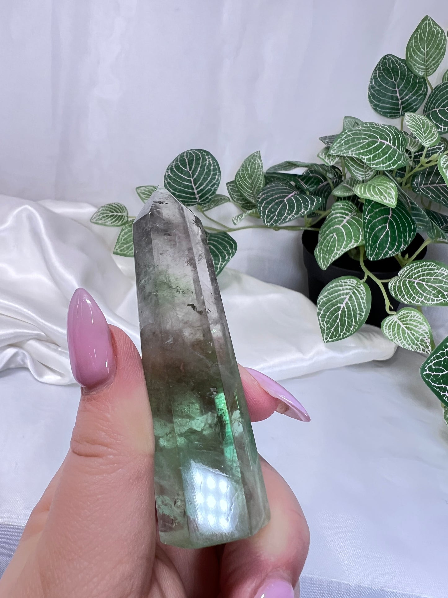 Dendritic Green Fluorite Point *RARE*