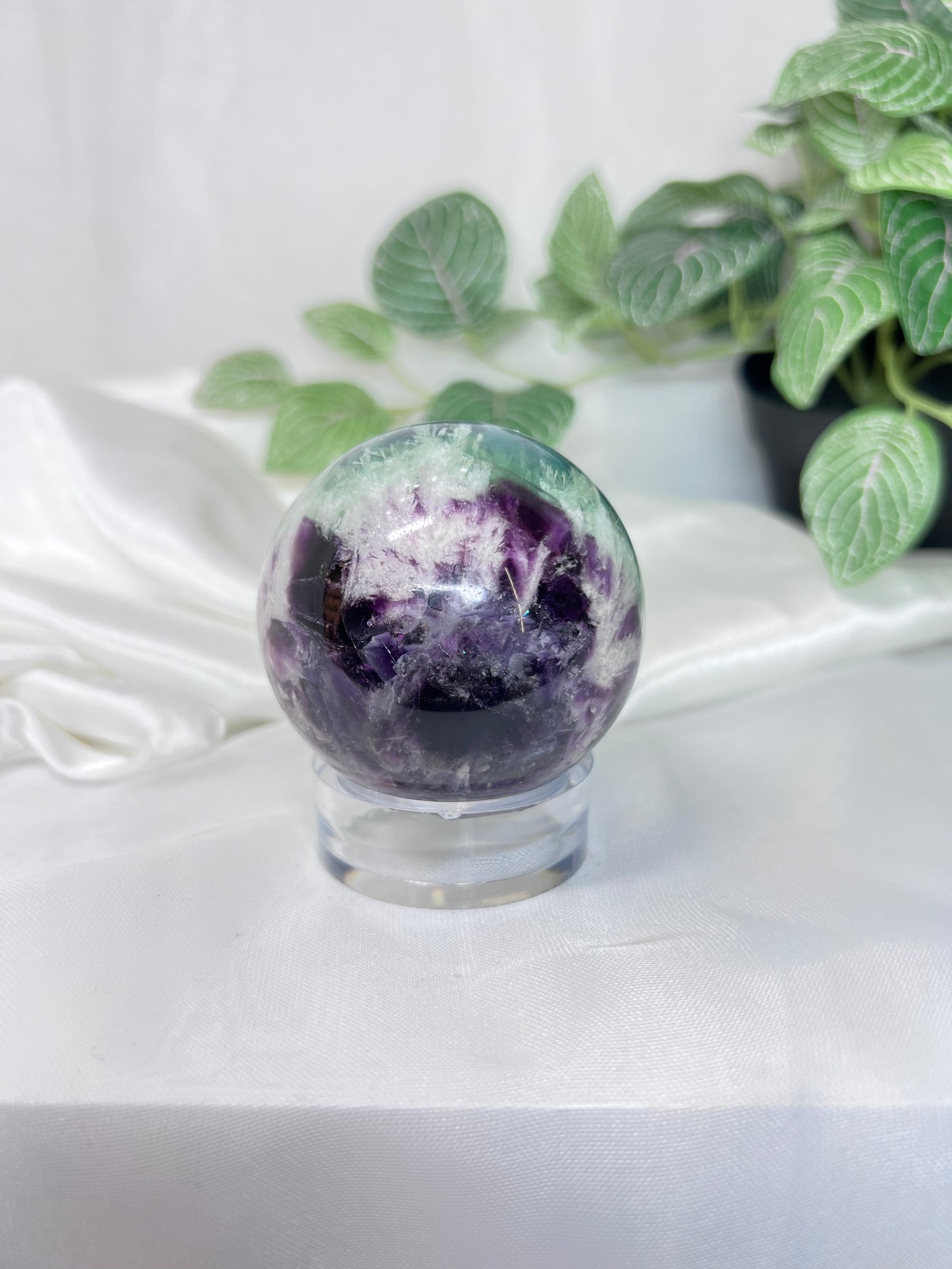 Snowflake Fluorite Sphere *RARE*