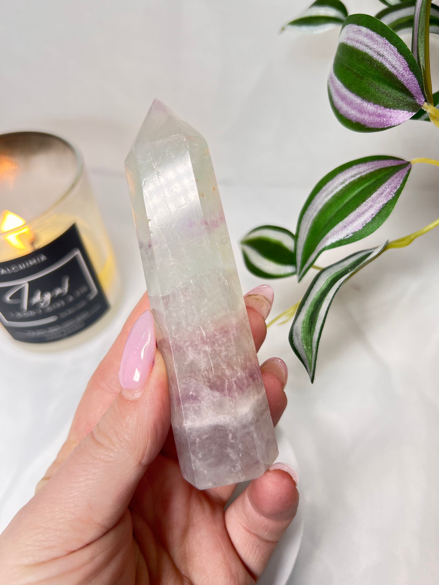 Watermelon Fluorite Tower