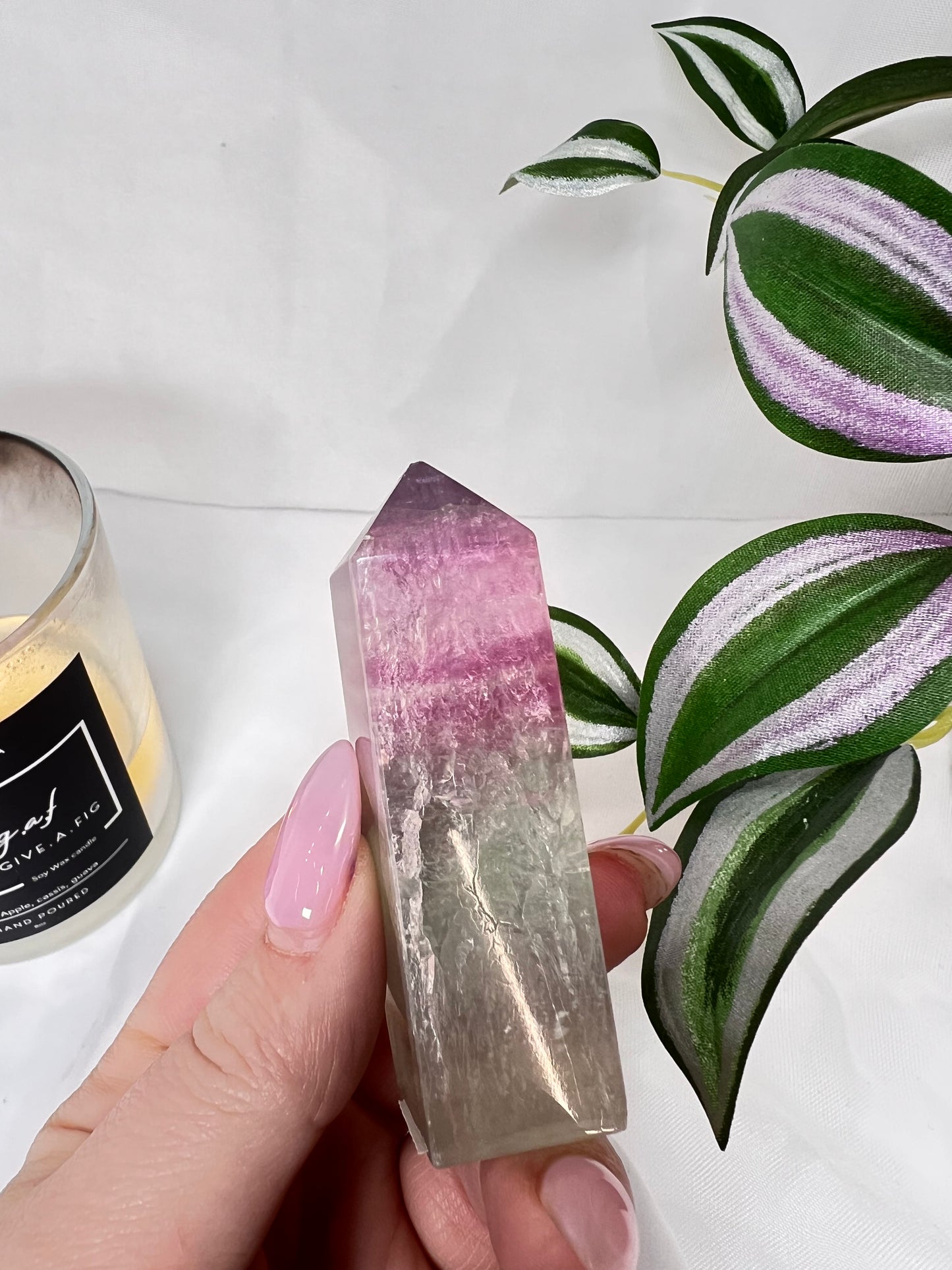 Watermelon Fluorite Tower