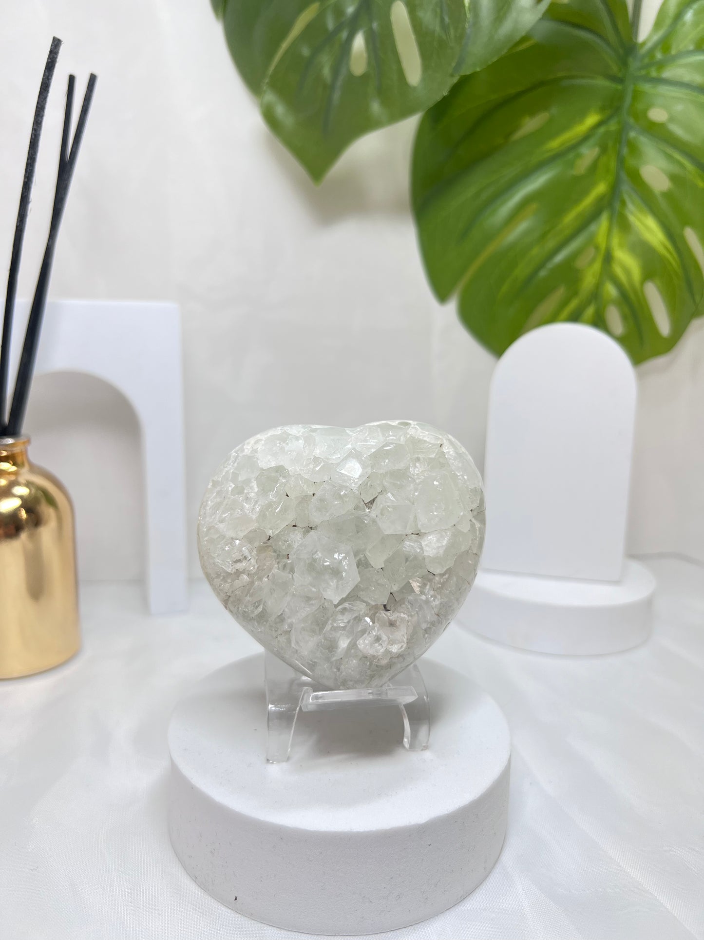 Amethyst Agate Druzy Heart