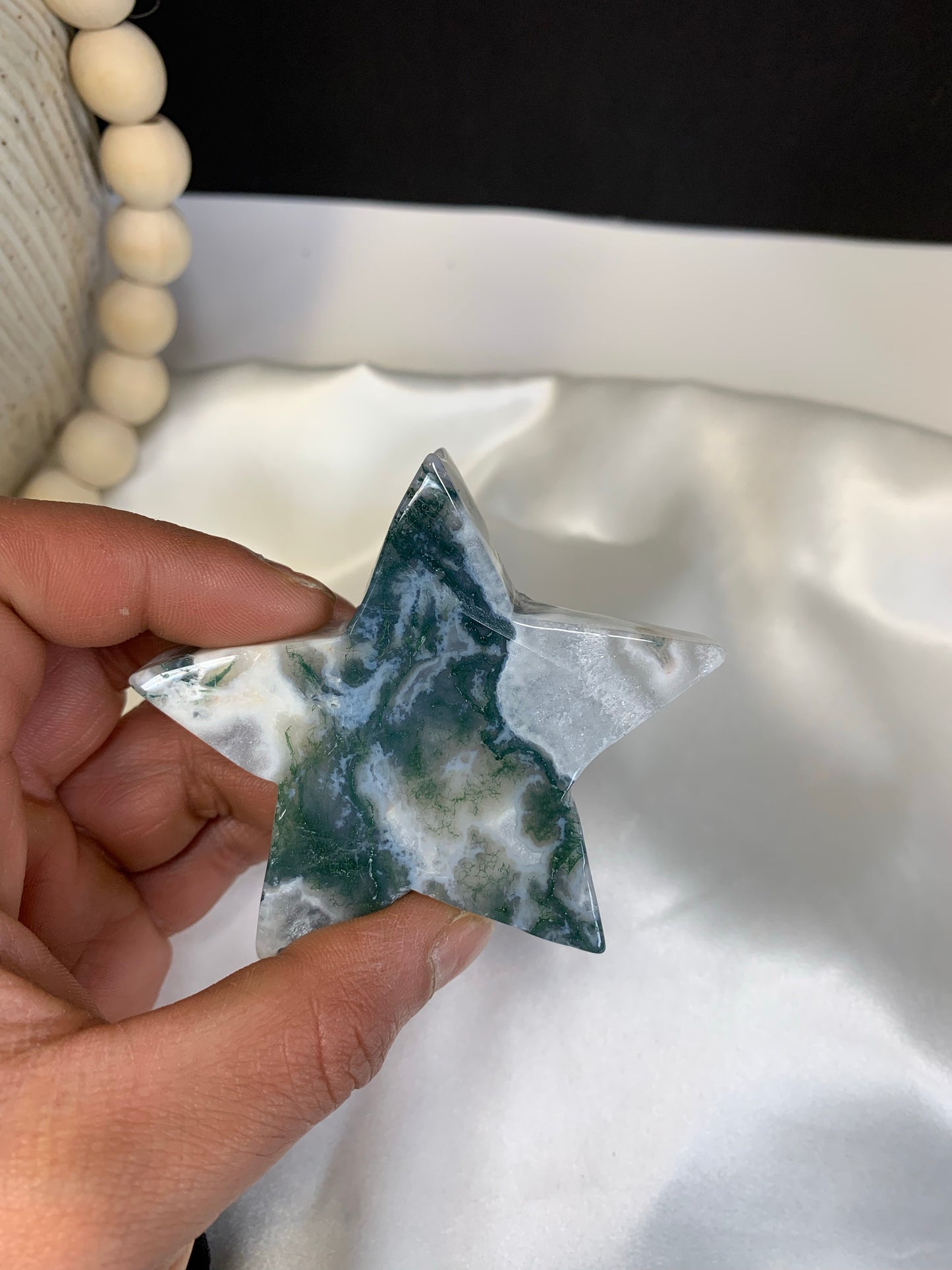 Moss agate star