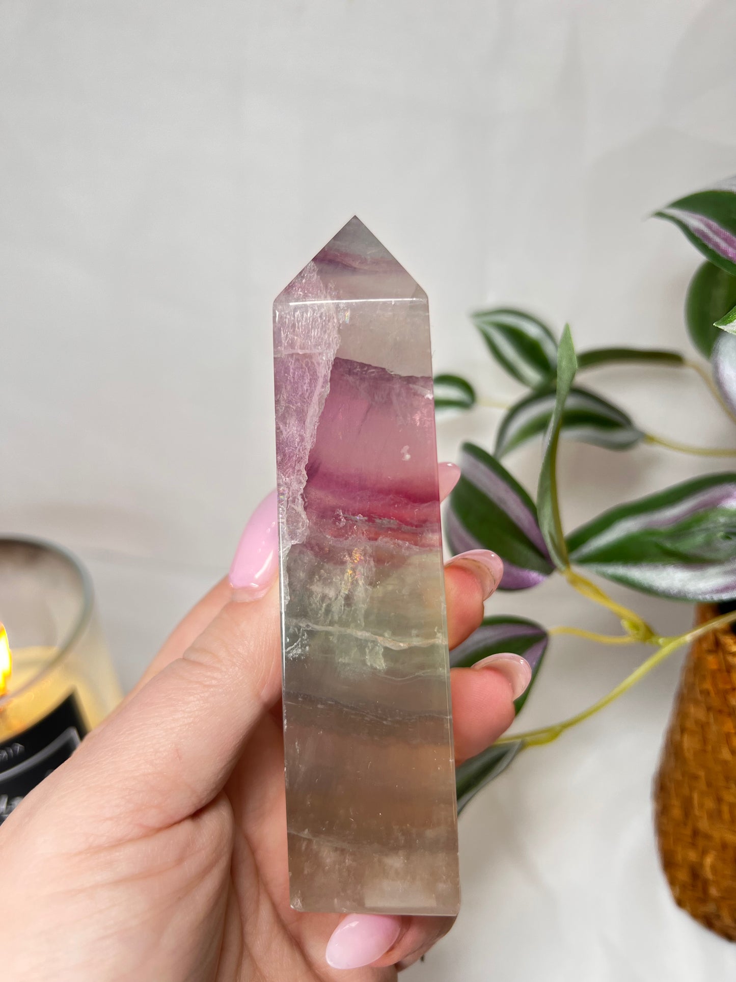Watermelon Fluorite tower