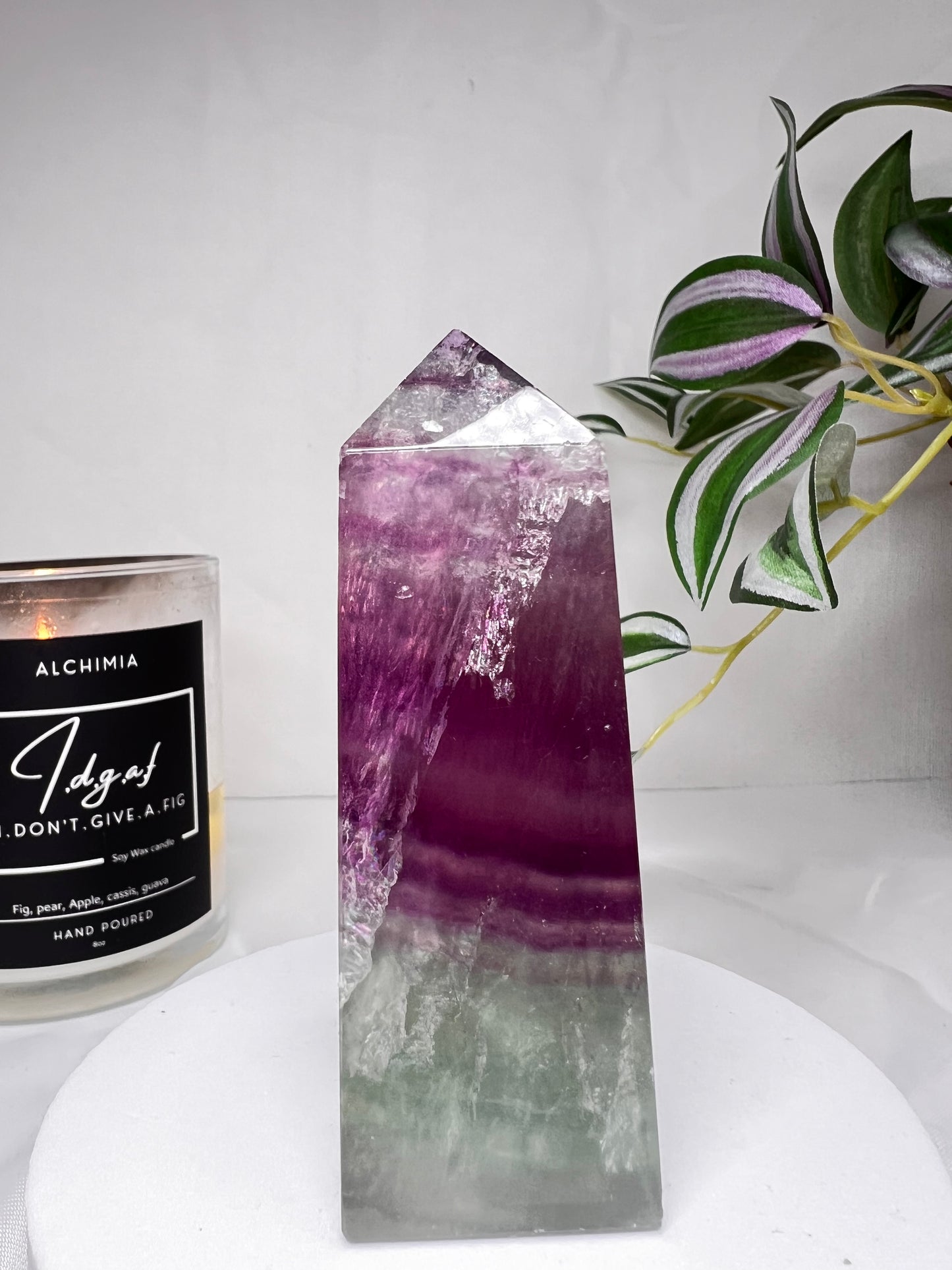 Watermelon Fluorite Tower
