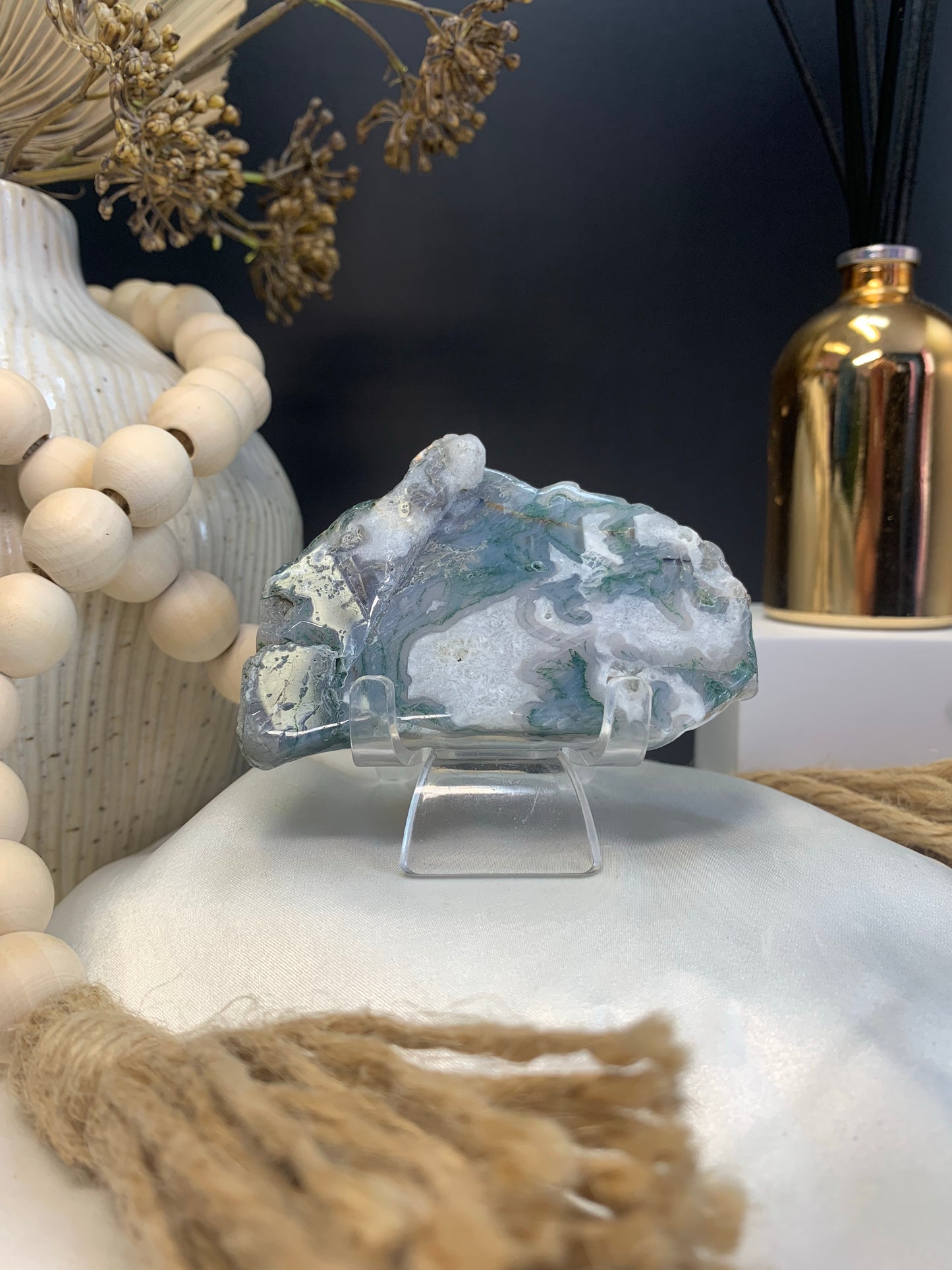 Moss agate slab