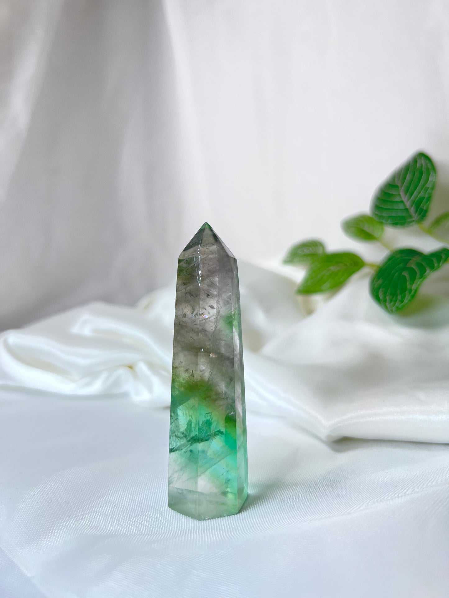 Dendritic Green Fluorite Point *RARE*