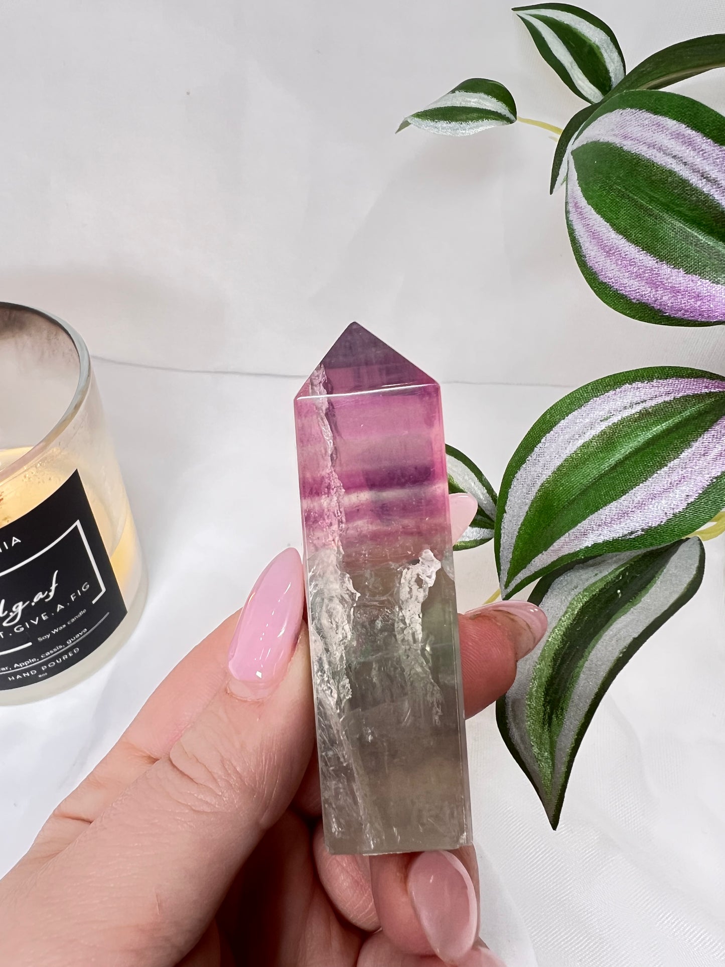 Watermelon Fluorite Tower