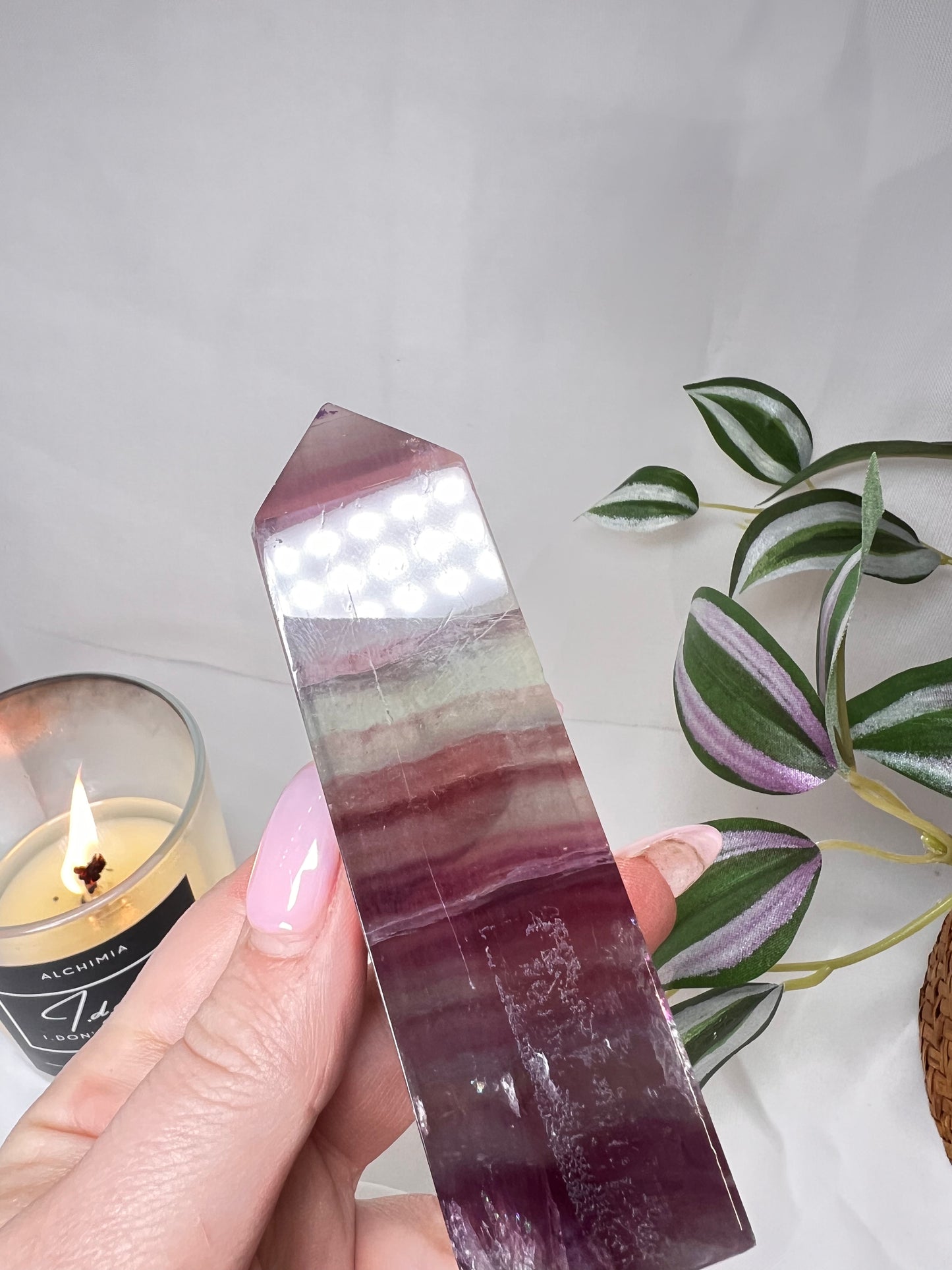 Watermelon Fluorite Tower