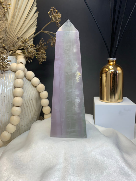 Lavender fluorite tower 7” *RARE*