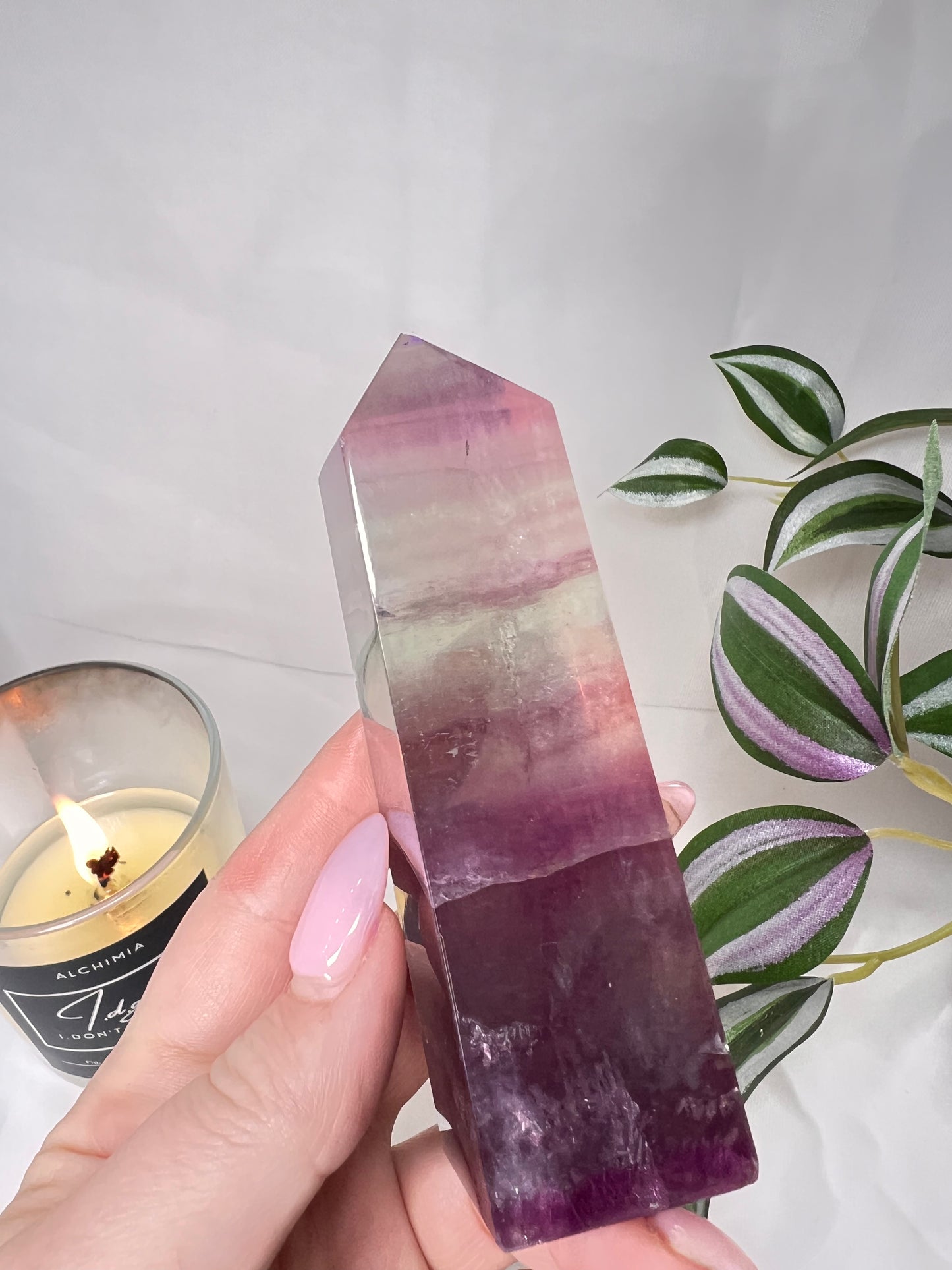 Watermelon Fluorite Tower