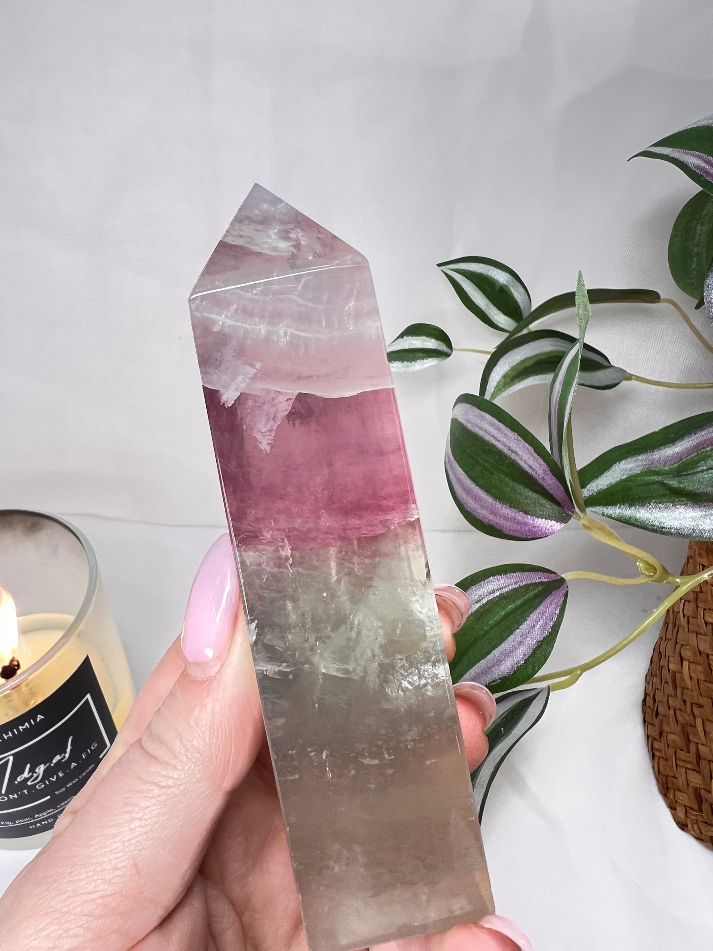 Watermelon Fluorite tower