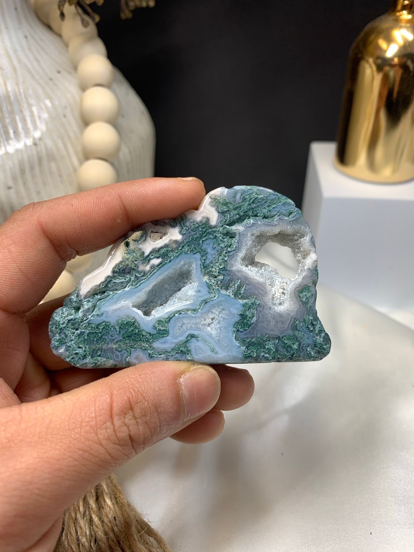 Moss agate clouds