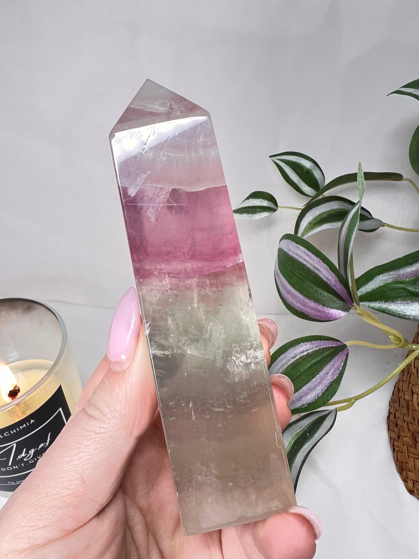 Watermelon Fluorite tower