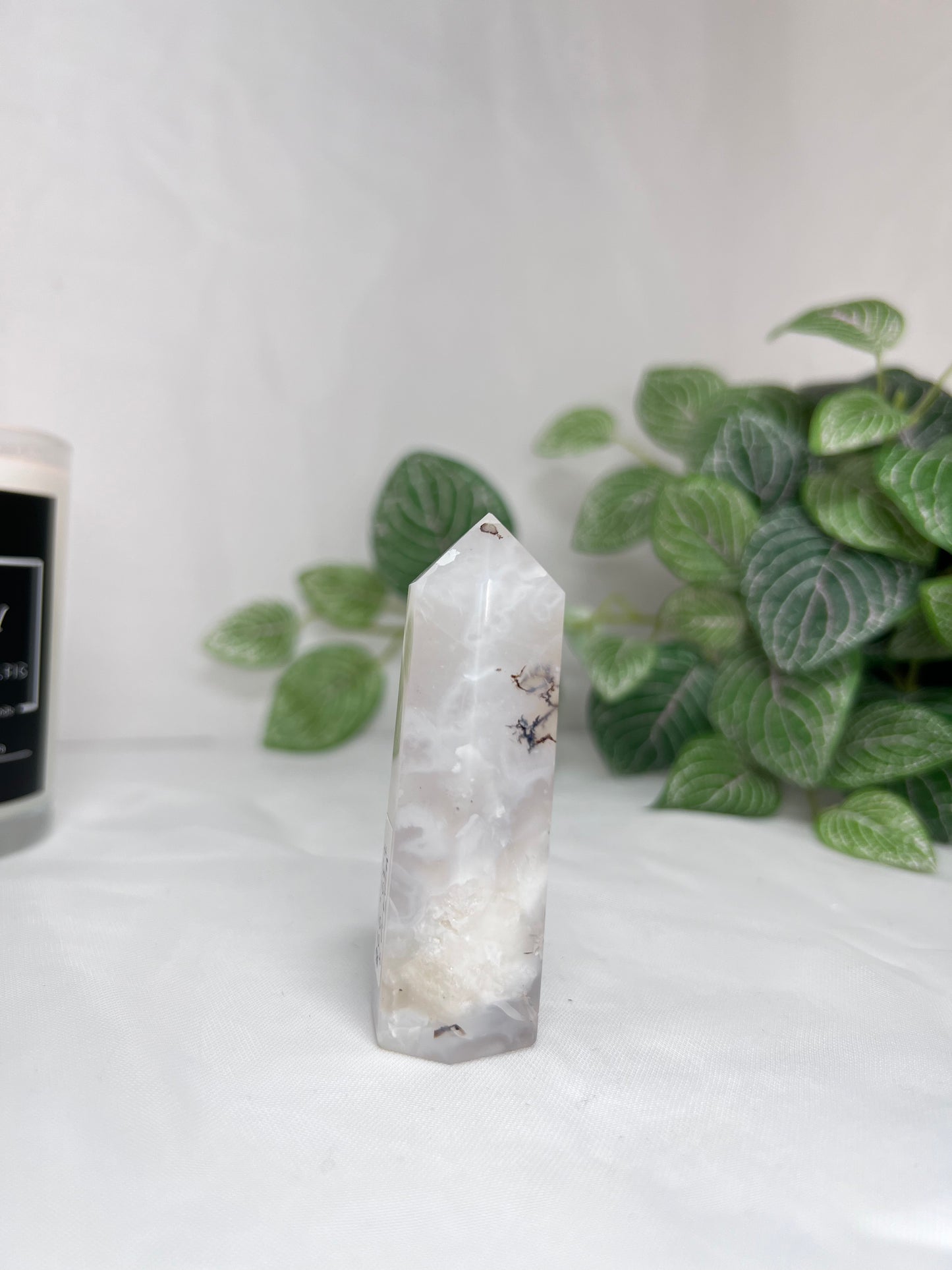 White Dendritic Agate