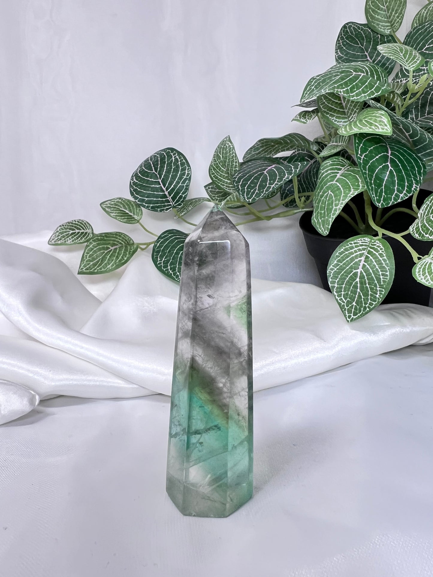 Dendritic Green Fluorite Point *RARE*