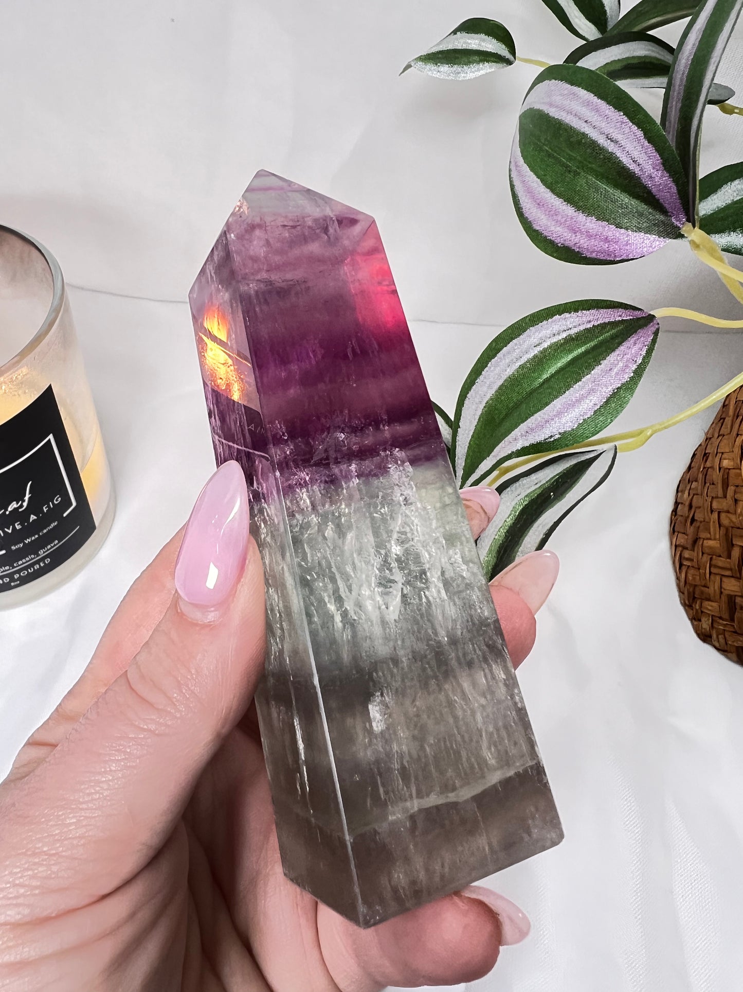 Watermelon Fluorite Med Tower