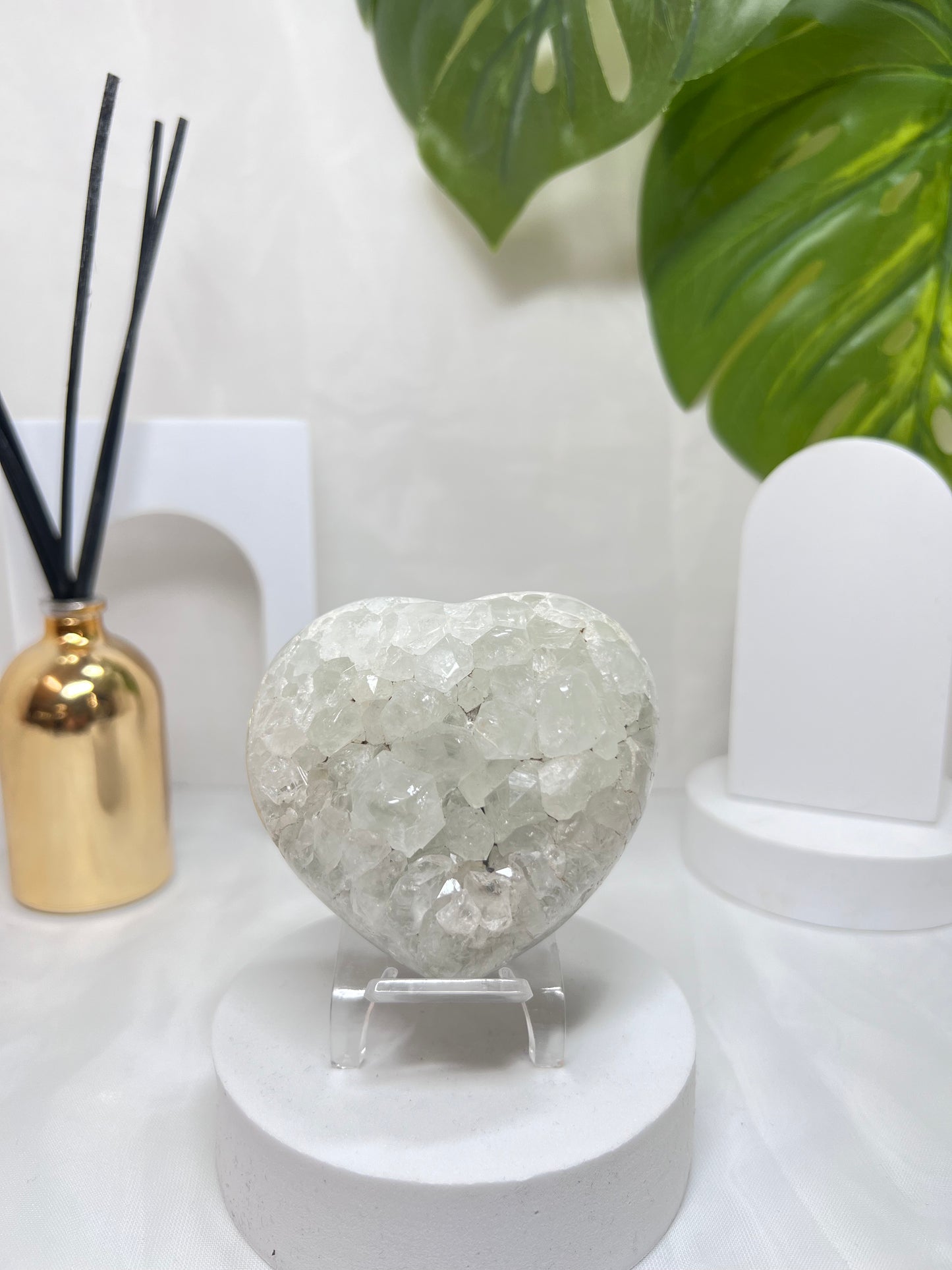 Amethyst Agate Druzy Heart