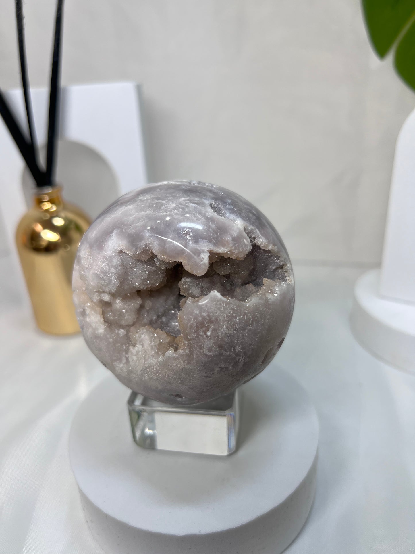 Flower Agate Amethyst Sphere *RARE*