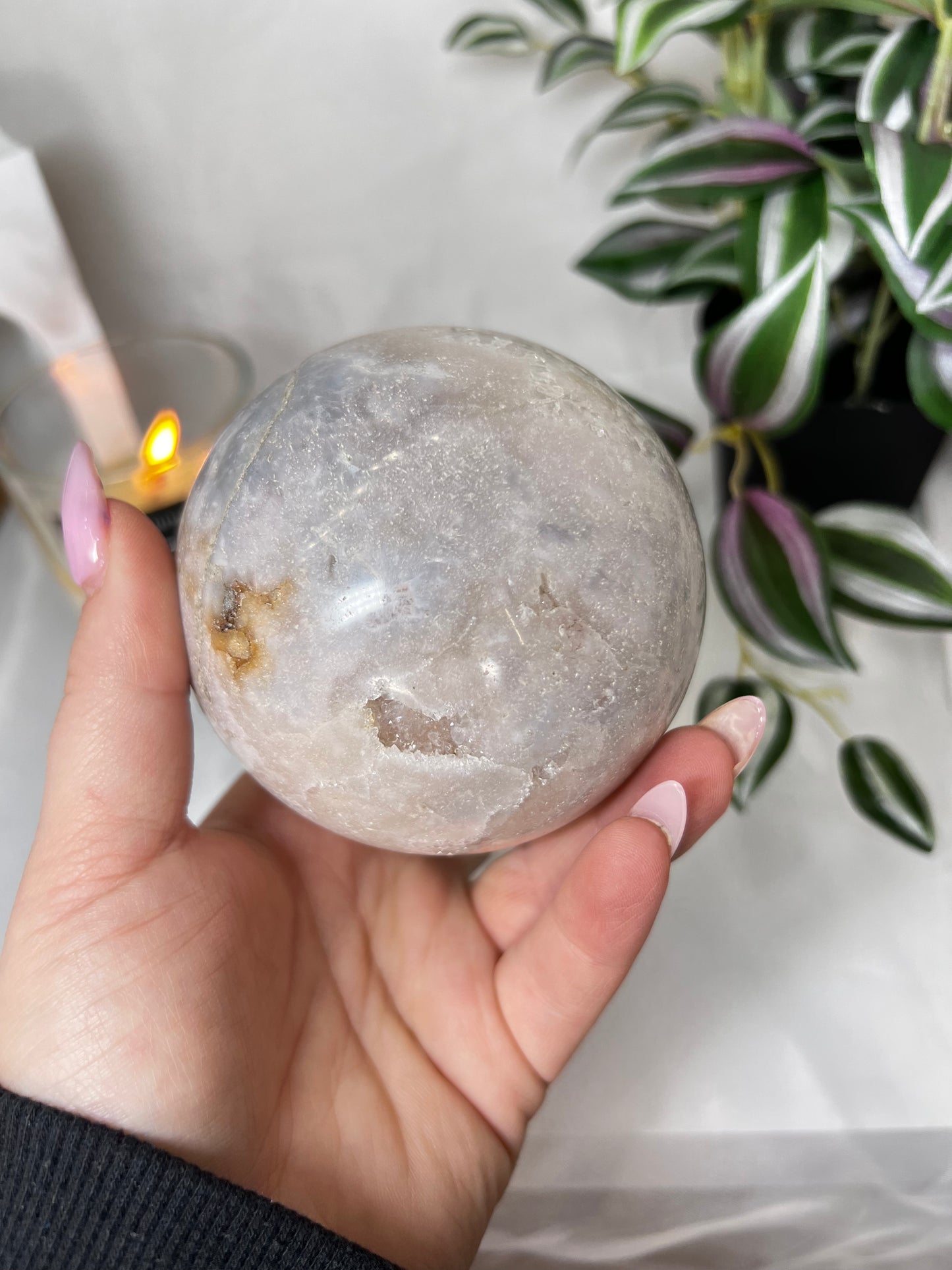 Pink Amethyst sphere large