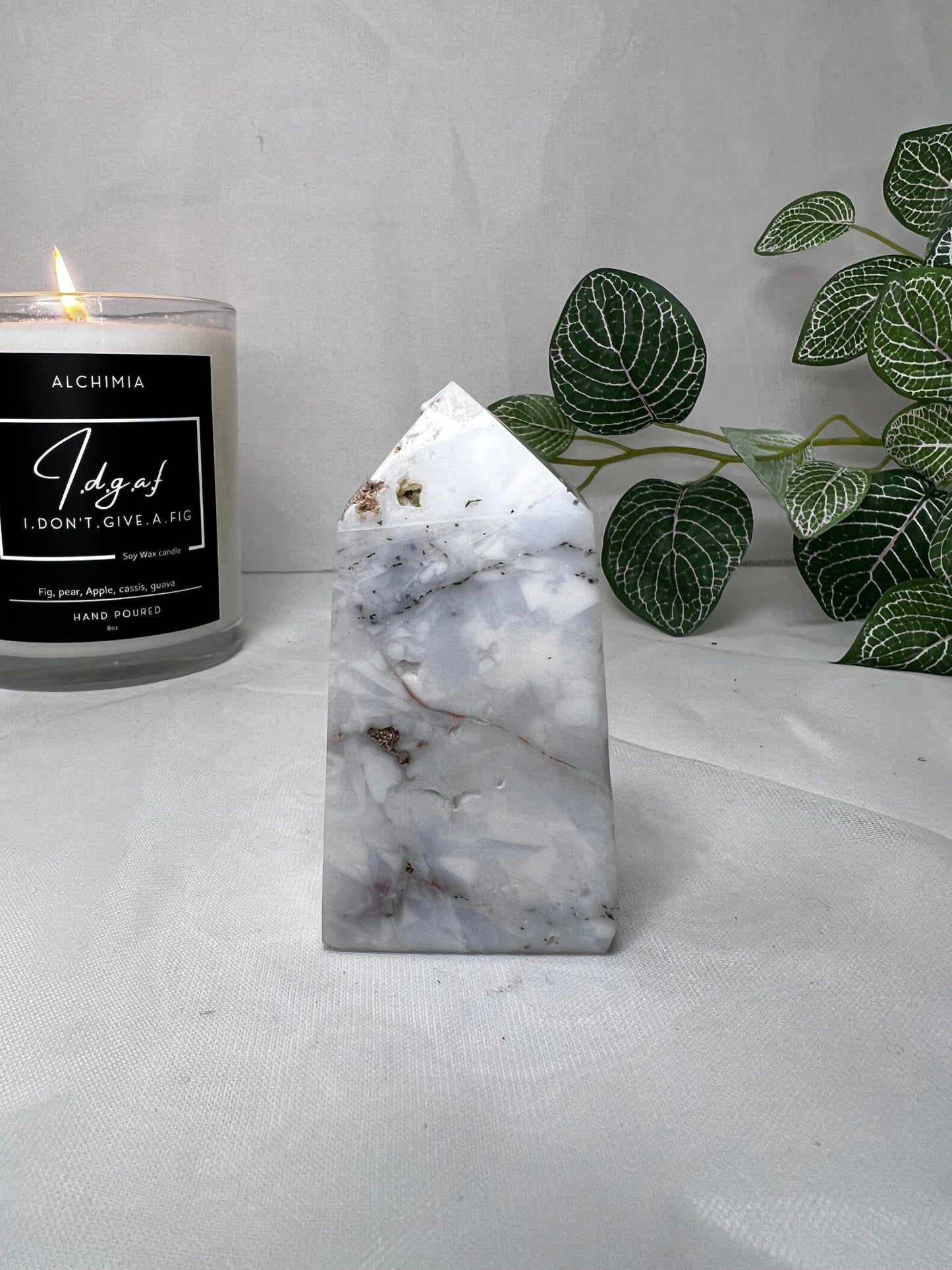 White Dendritic Agate Point
