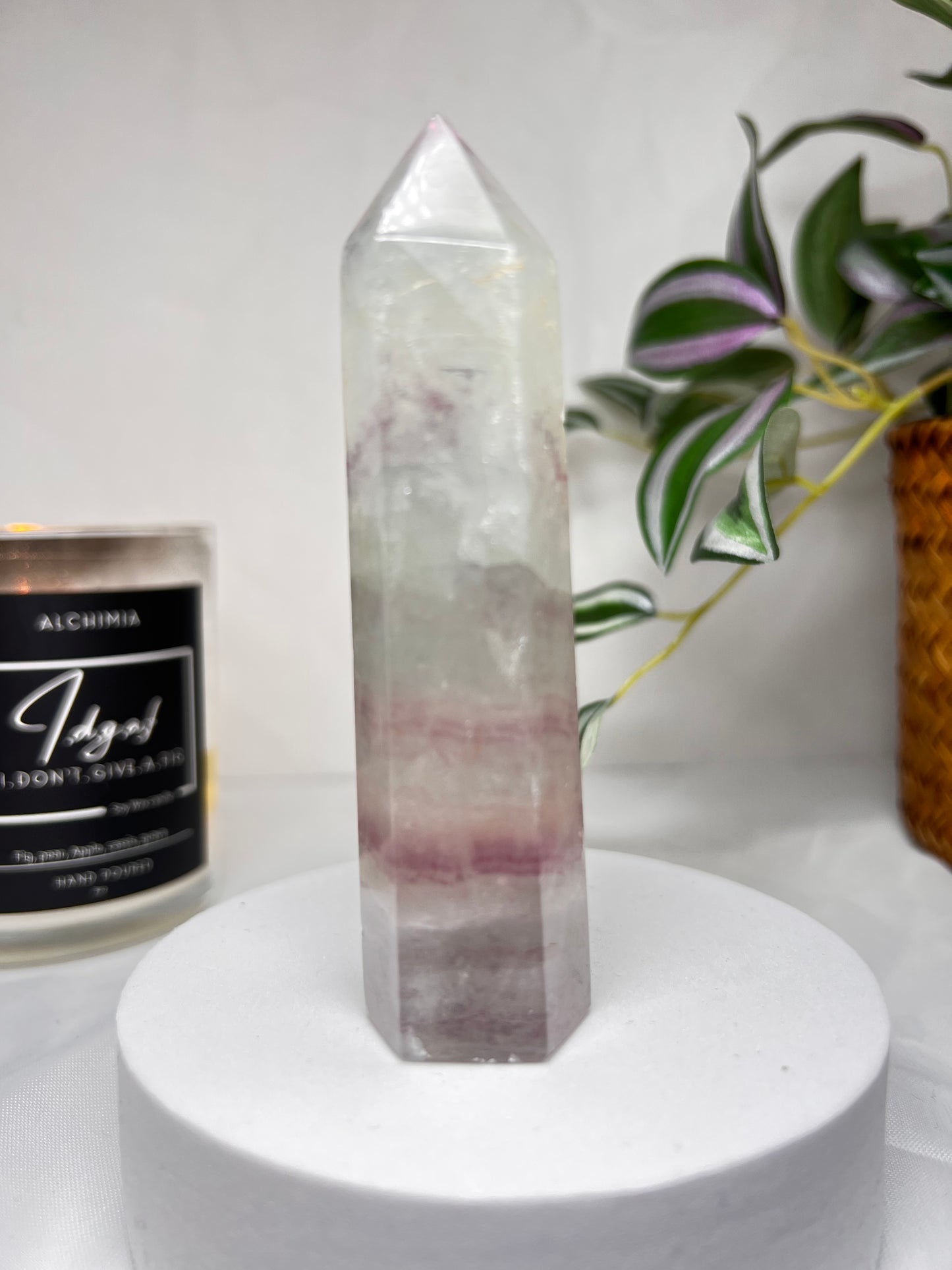 Watermelon Fluorite Tower