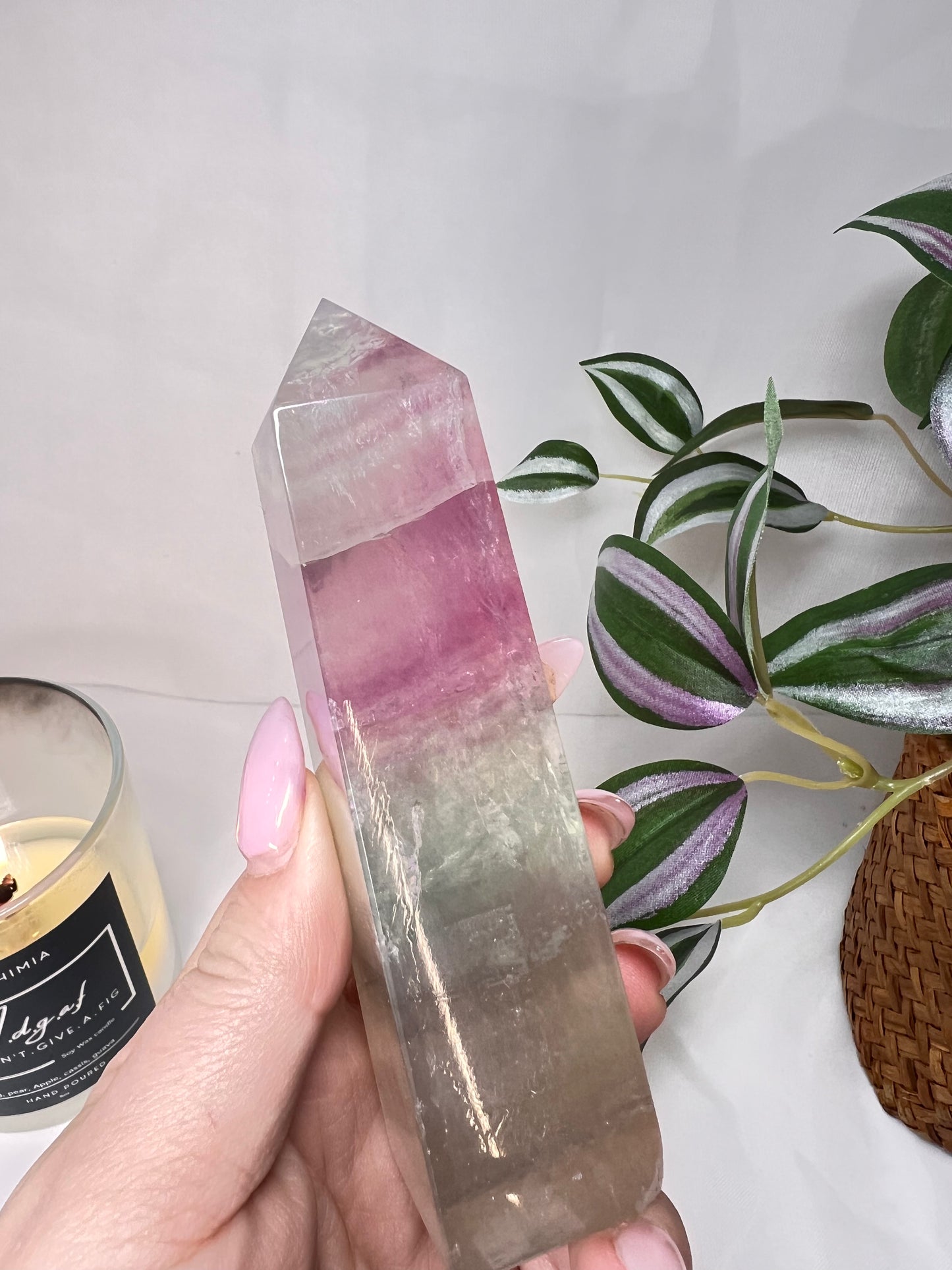 Watermelon Fluorite tower