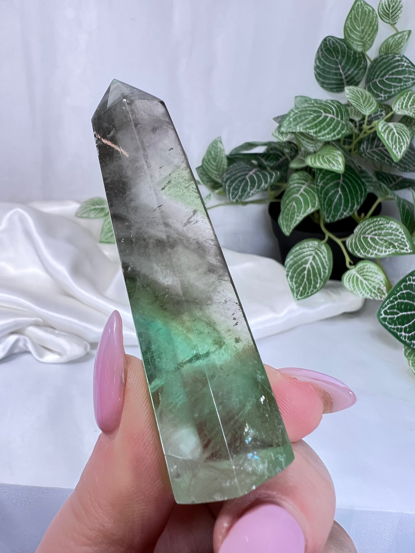 Dendritic Green Fluorite Point *RARE*