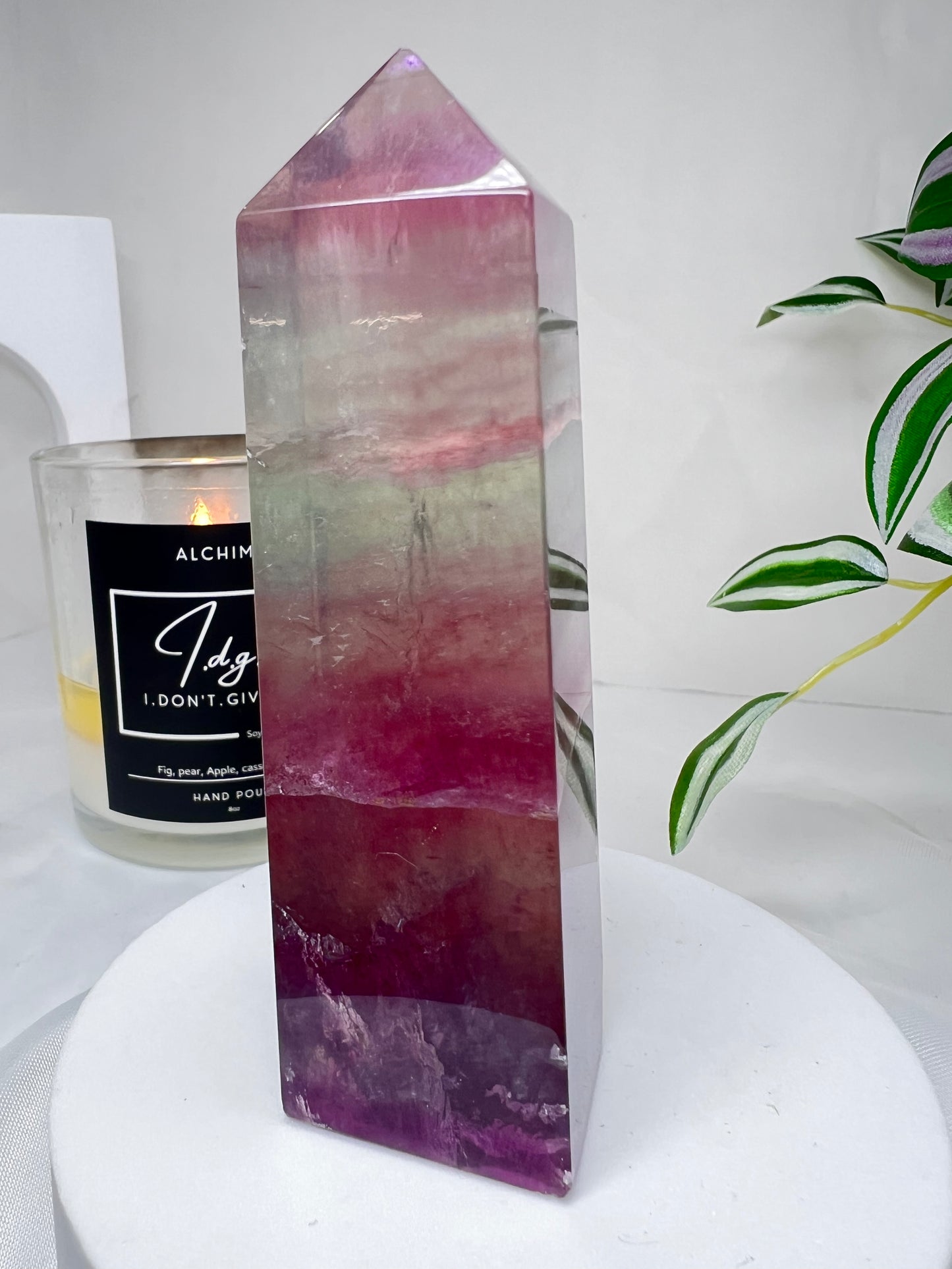 Watermelon Fluorite Tower