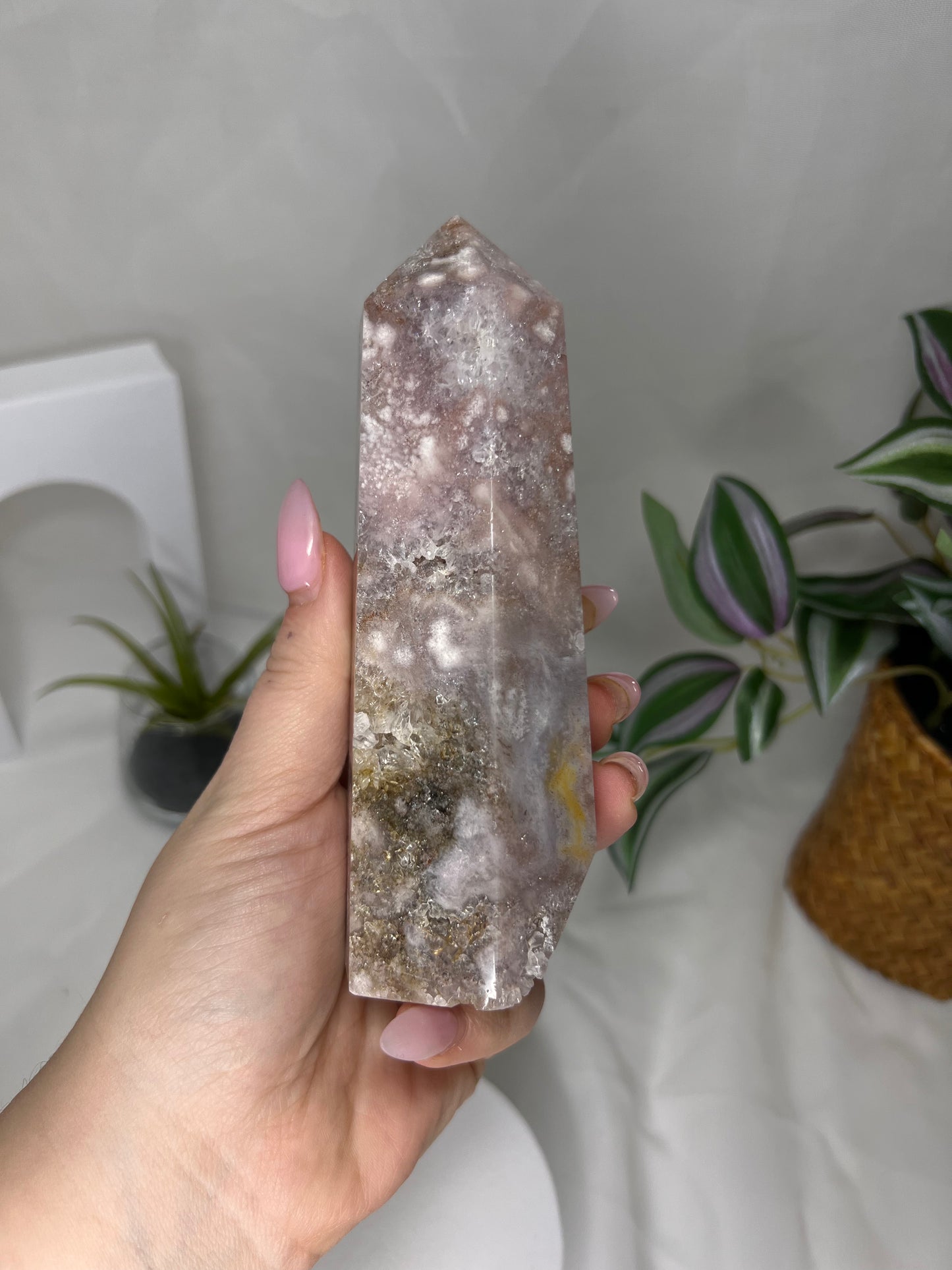 Flower Agate Amethyst Point *RARE*