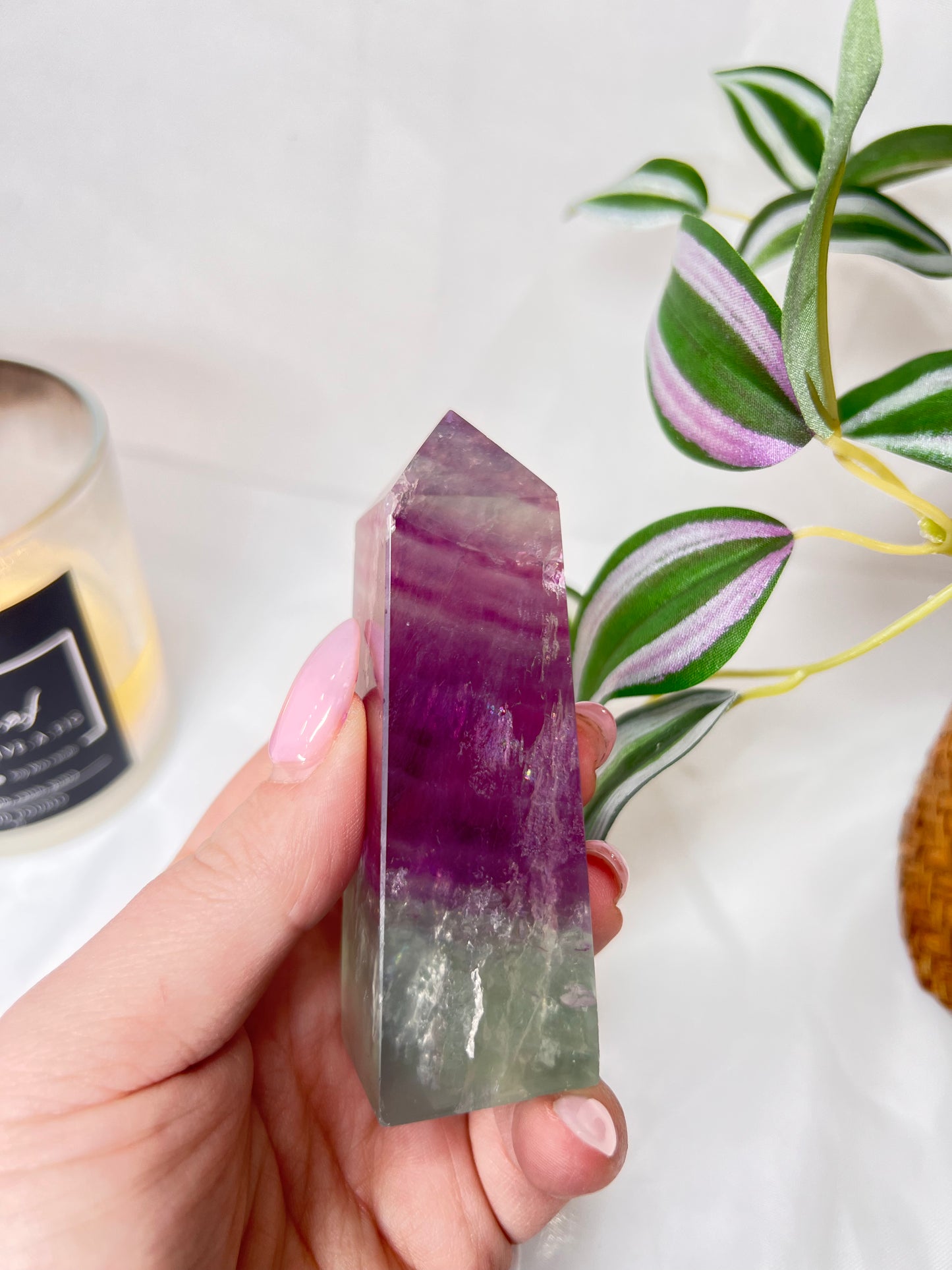Watermelon Fluorite Tower