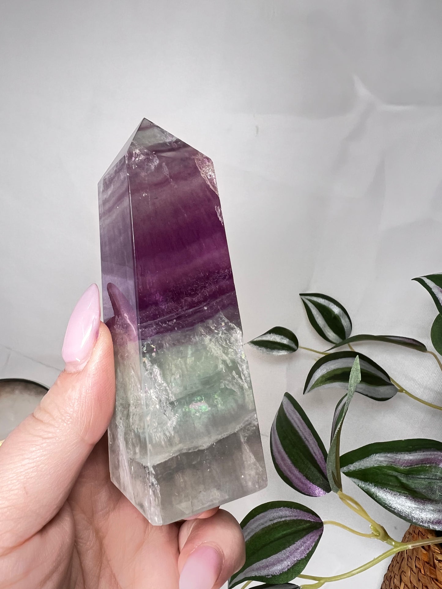 Watermelon Fluorite Tower