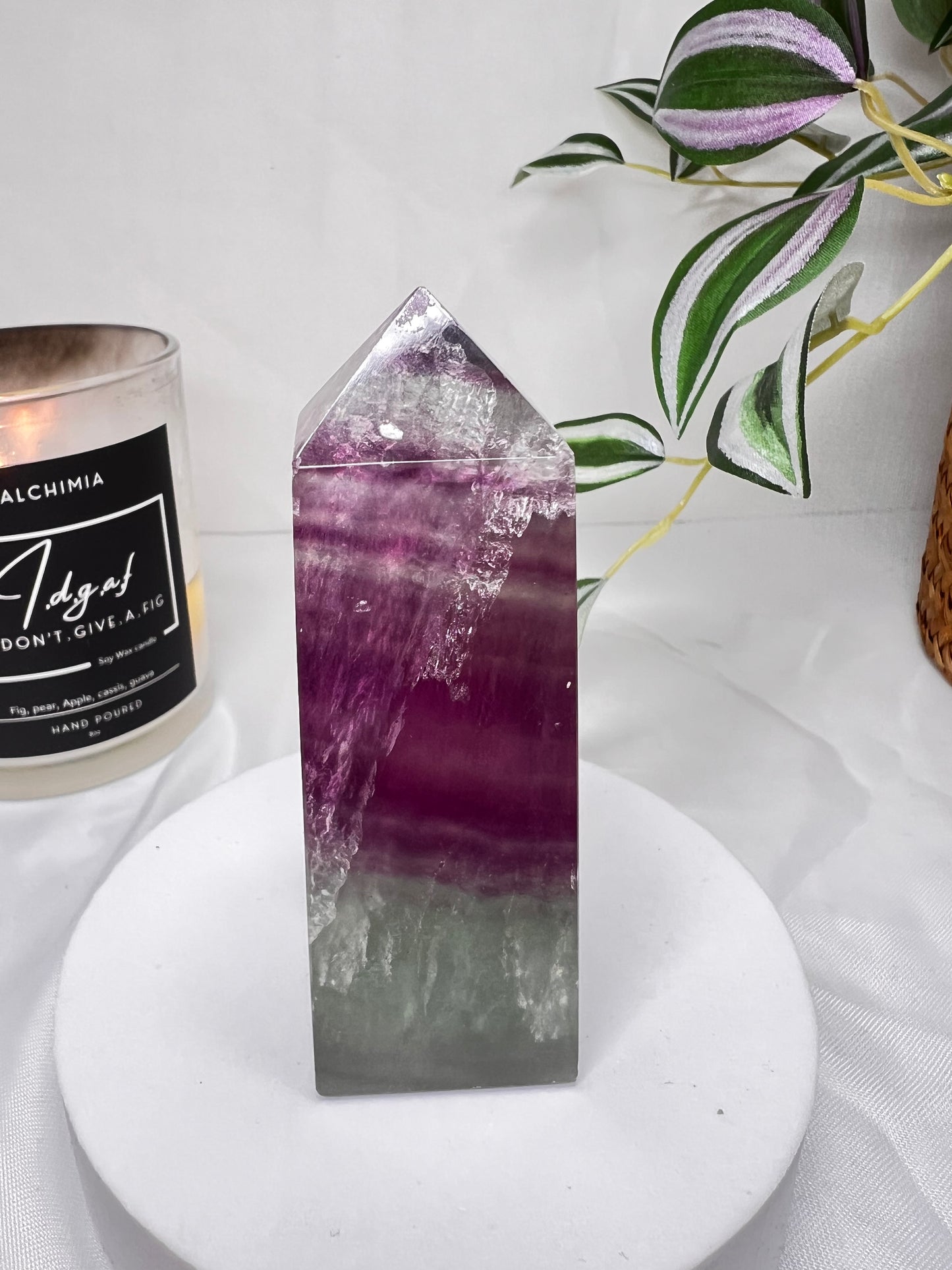 Watermelon Fluorite Tower