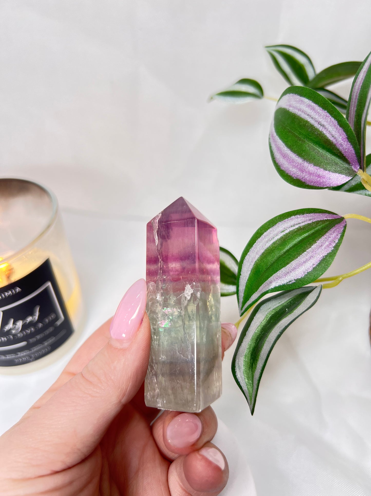 Watermelon Fluorite Tower