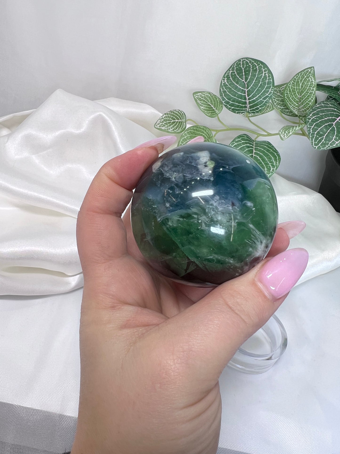 Snowflake Fluorite Sphere *RARE*