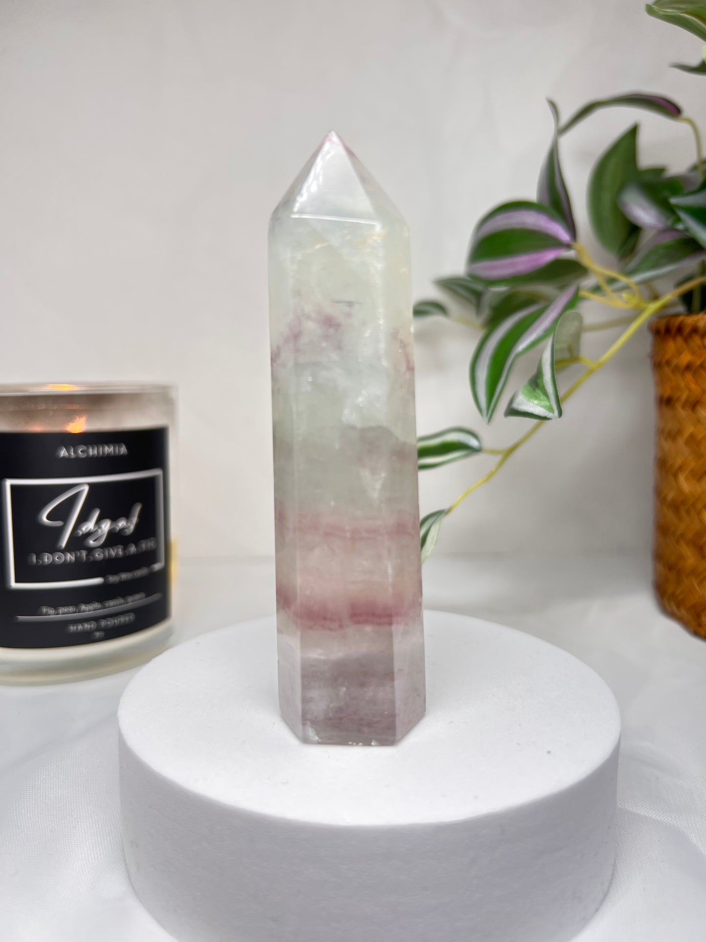 Watermelon Fluorite Tower