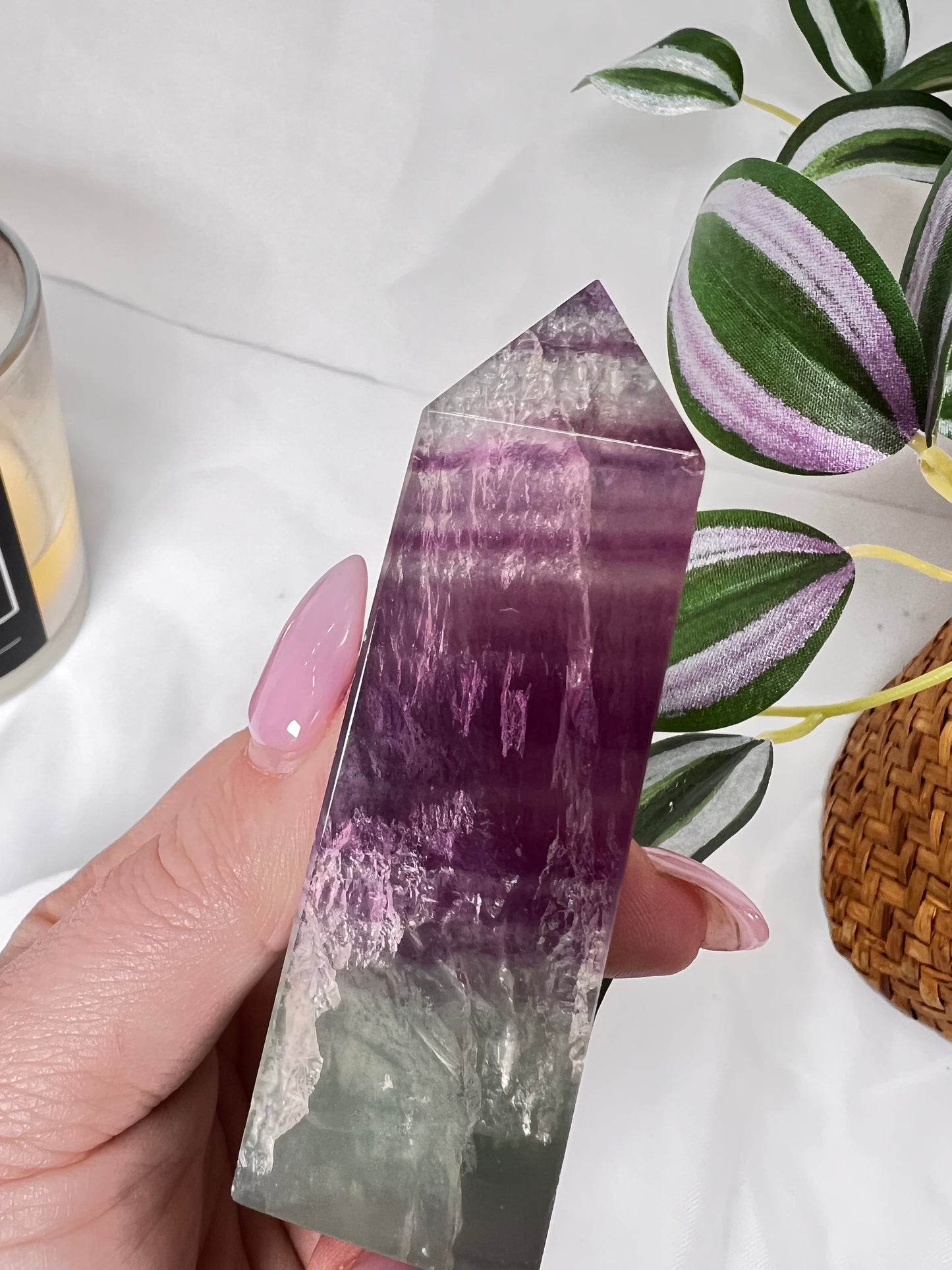Watermelon Fluorite Tower
