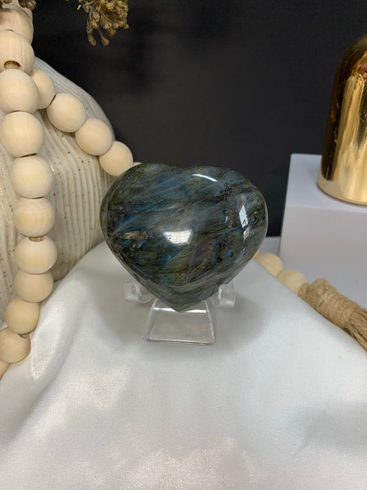 Labradorite hearts