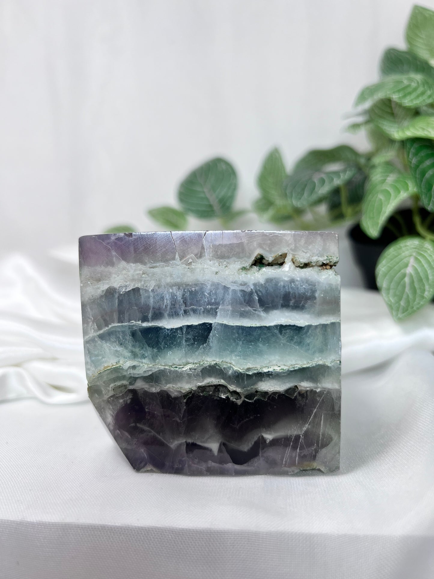XL Druzy Fluorite Cube *RARE*