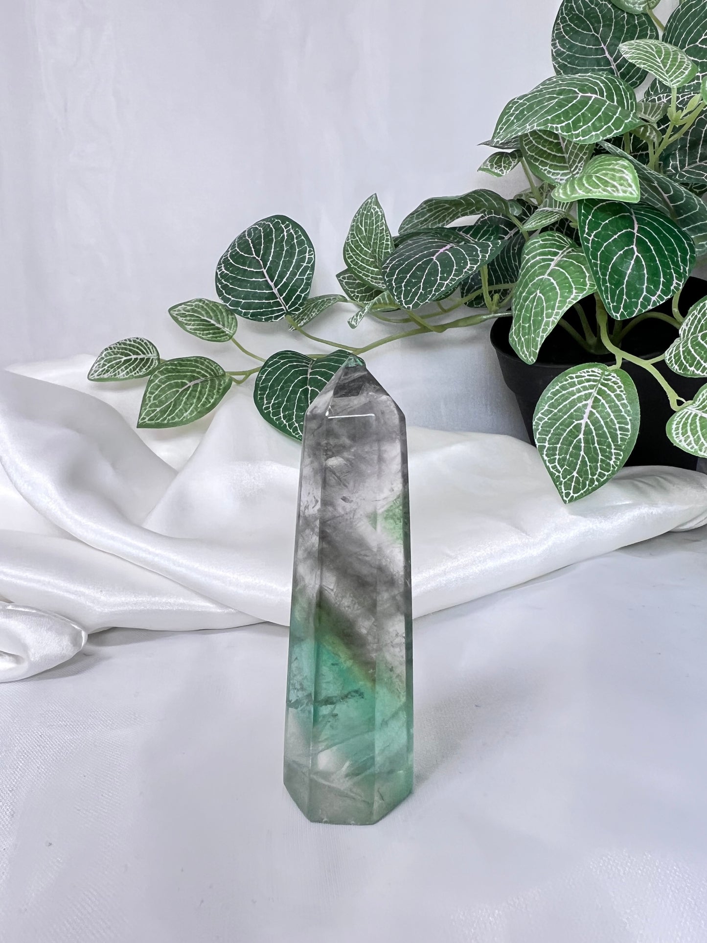 Dendritic Green Fluorite Point *RARE*