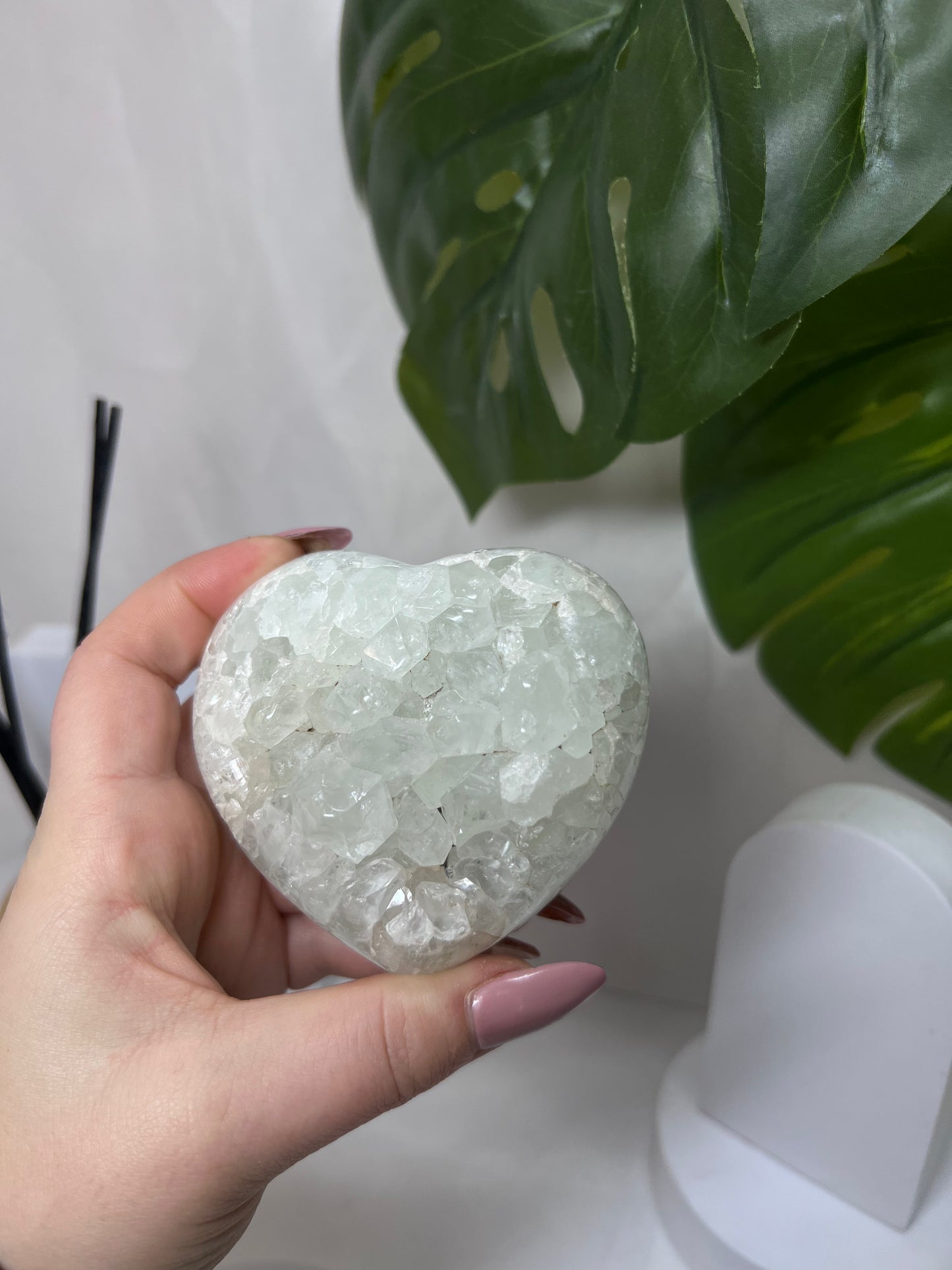 Amethyst Agate Druzy Heart