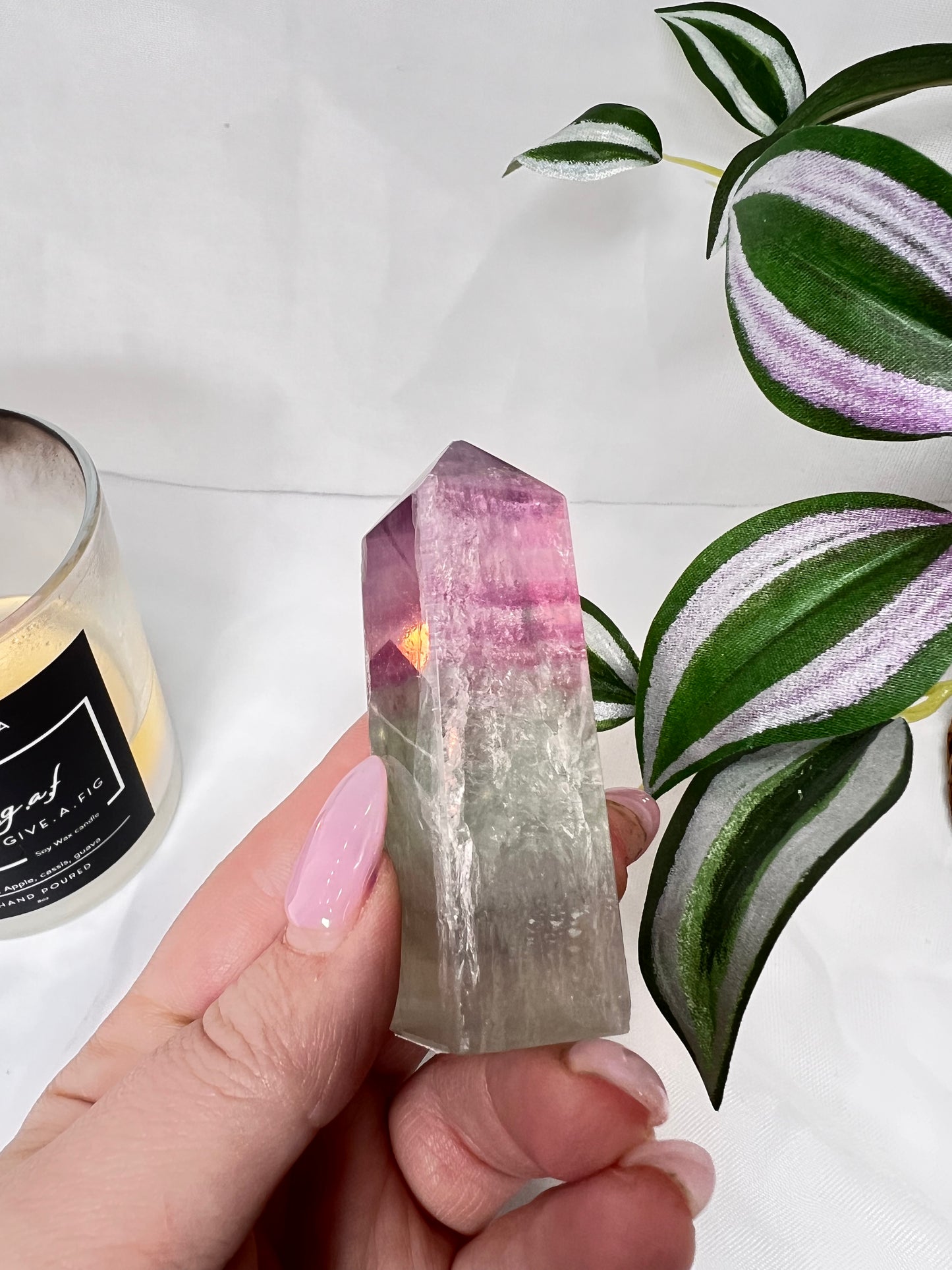 Watermelon Fluorite Tower