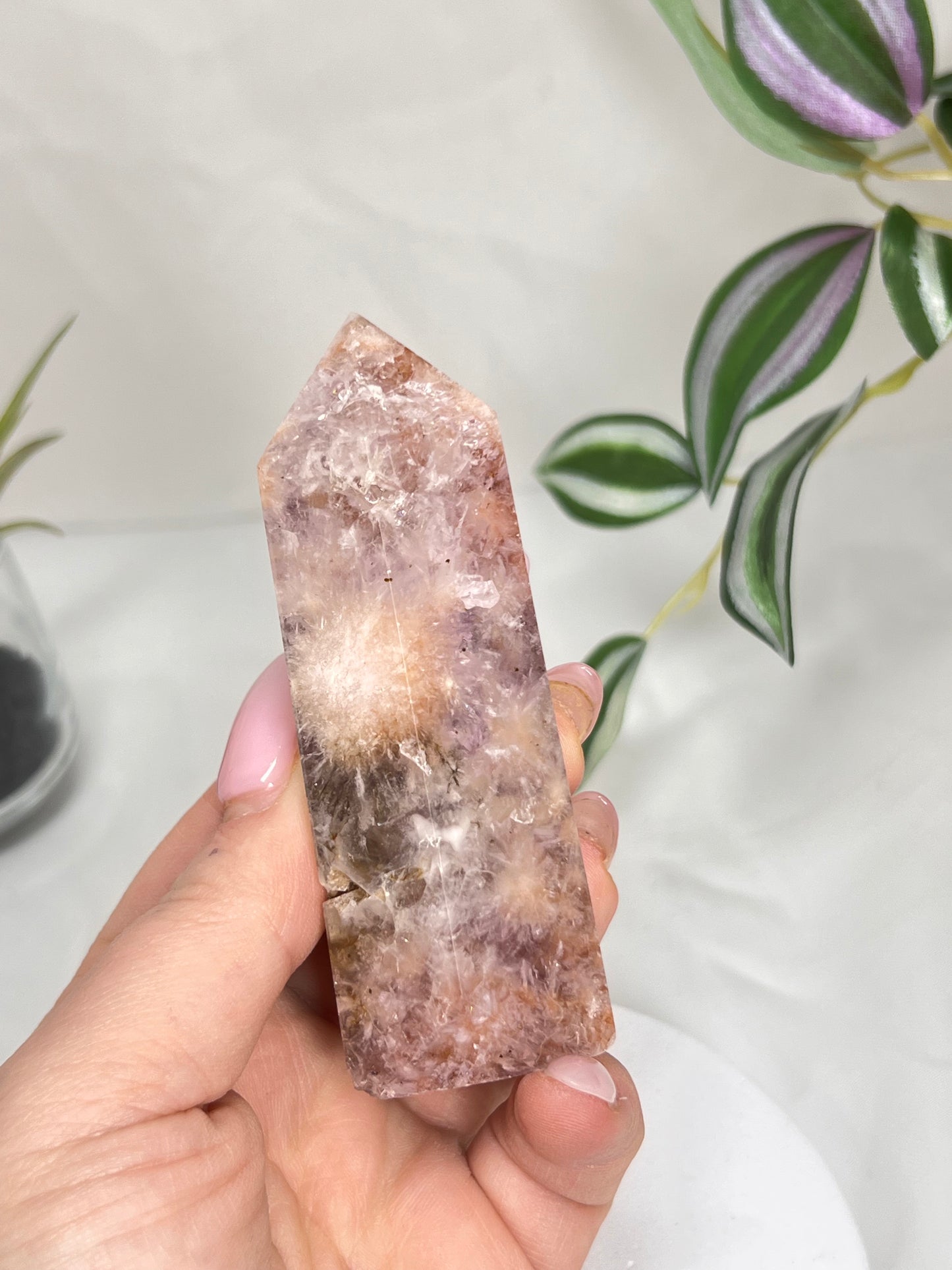 Flower Agate Amethyst Point *RARE*