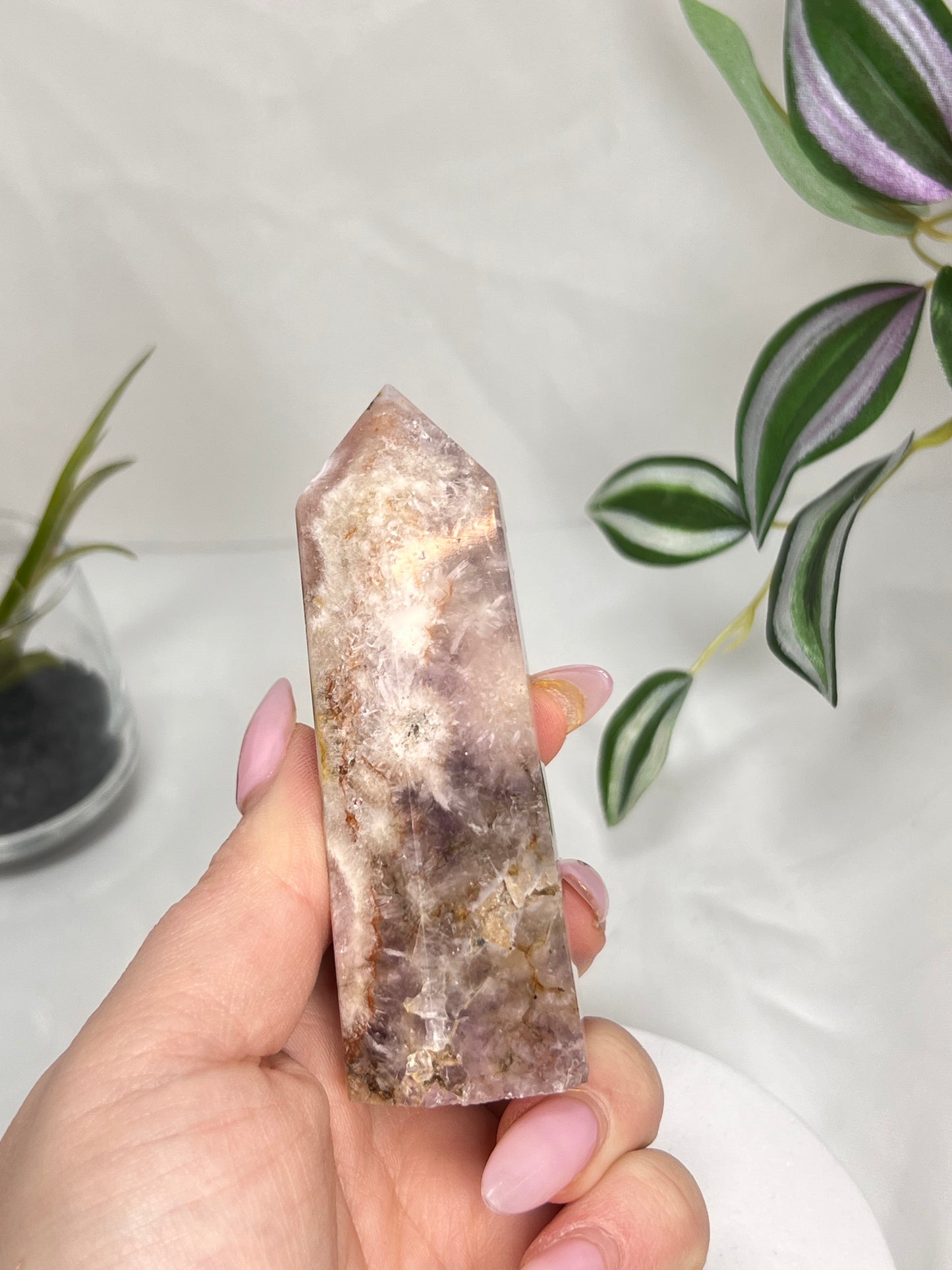 Flower Agate Amethyst Point *RARE*
