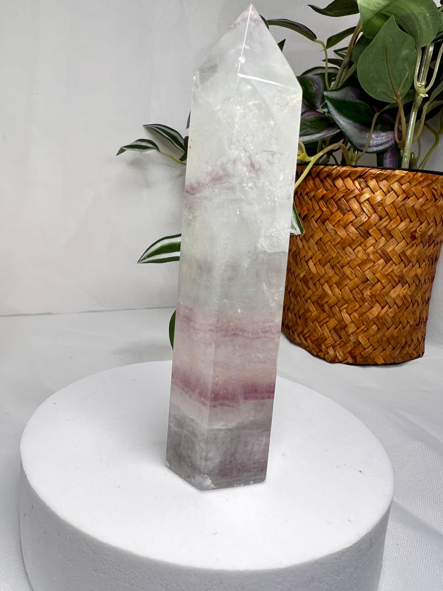Watermelon Fluorite Tower