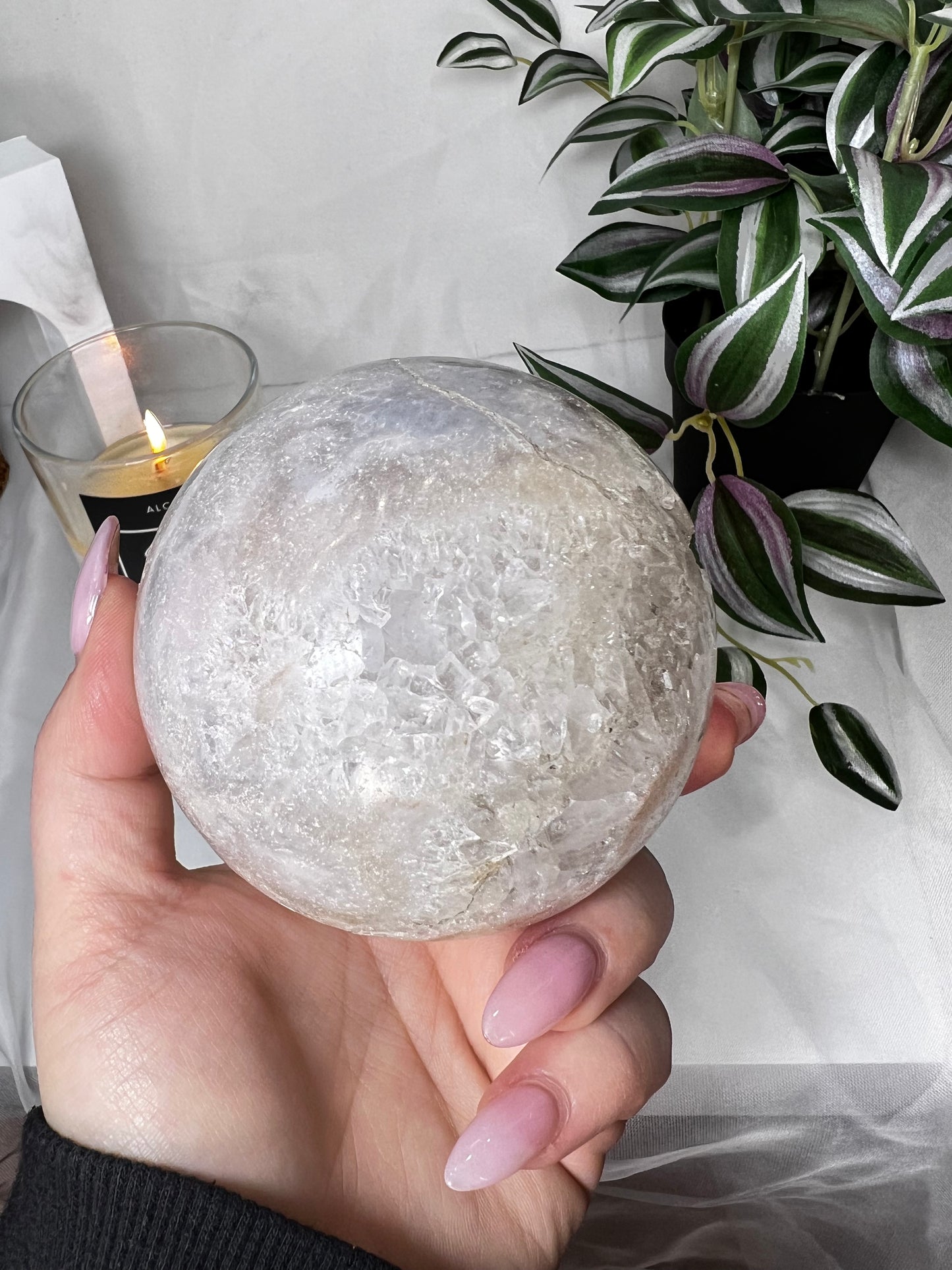 Pink Amethyst sphere large