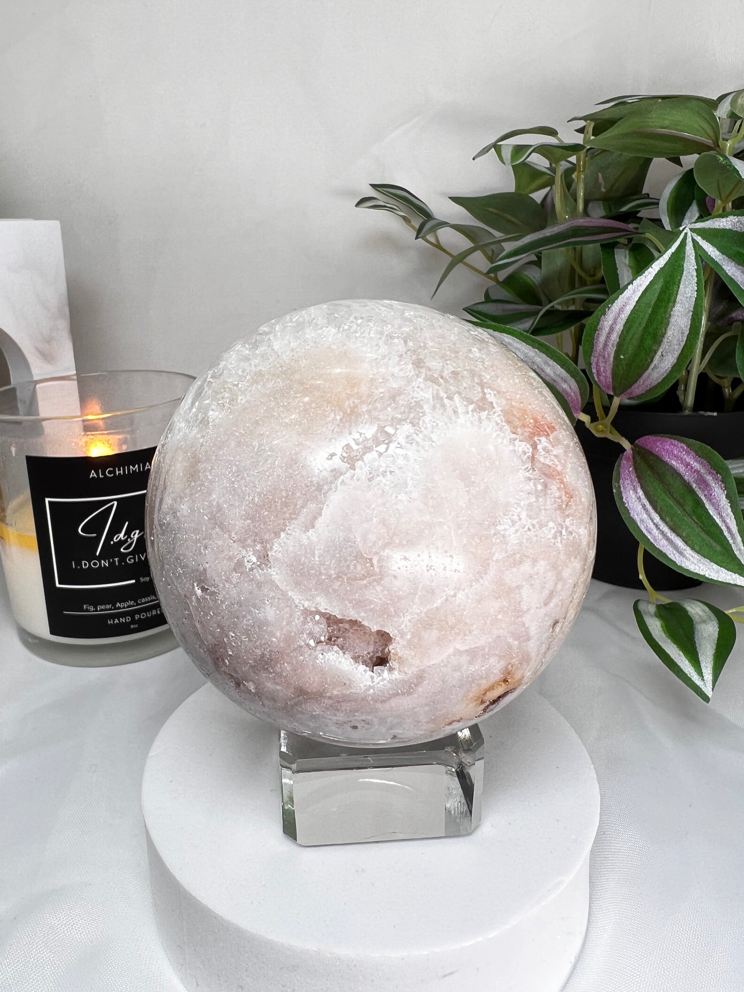 Pink Amethyst sphere large