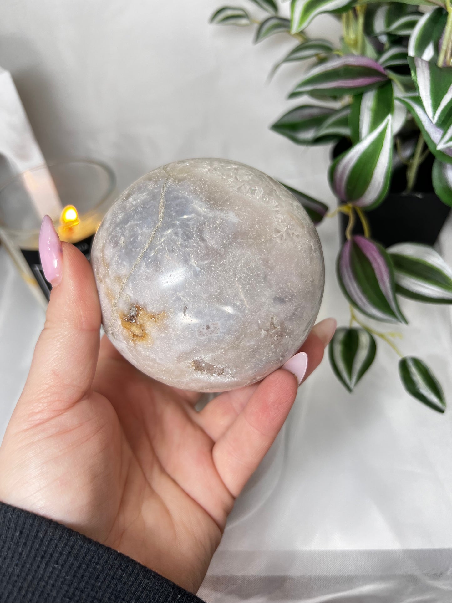 Pink Amethyst sphere large