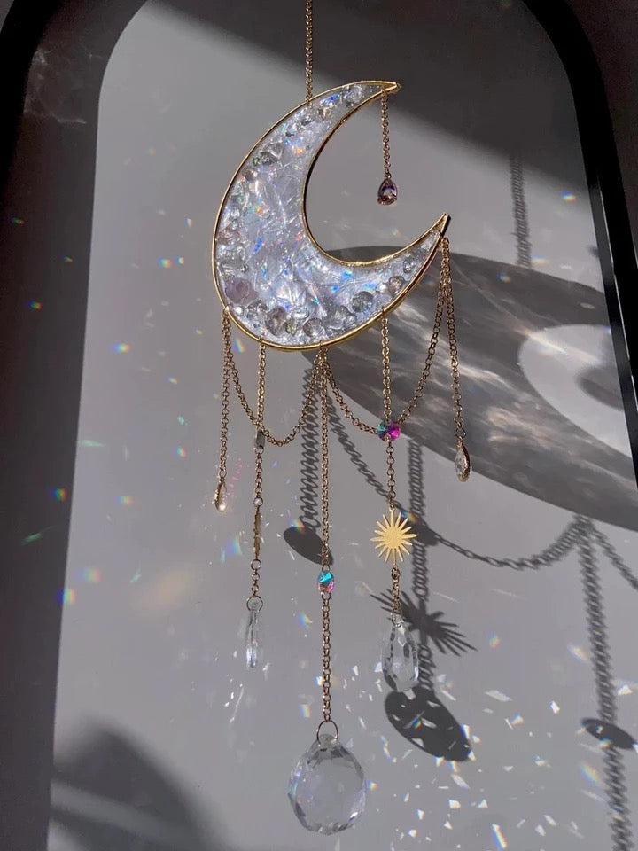 Crystal Moon Suncatcher