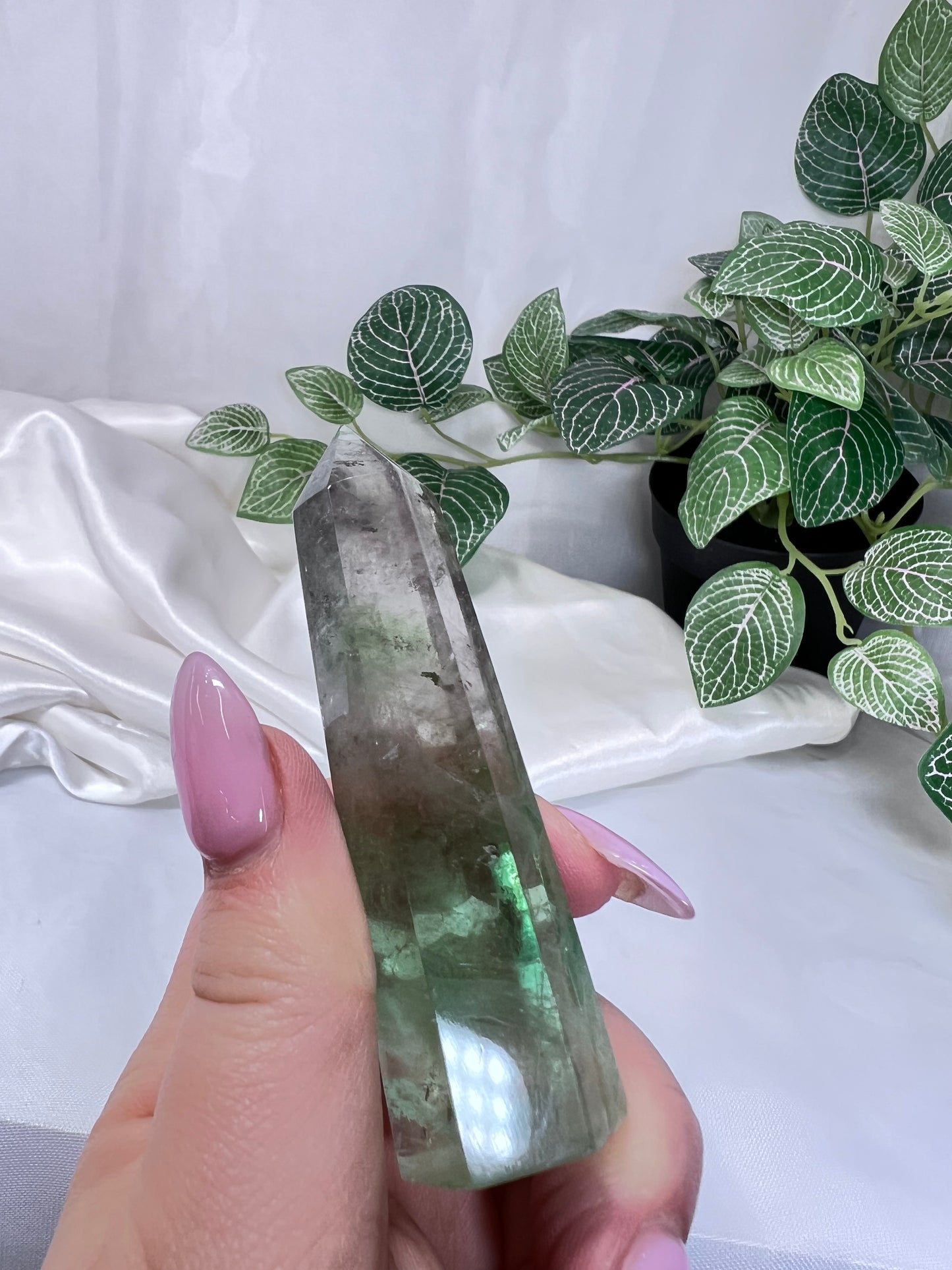 Dendritic Green Fluorite Point *RARE*