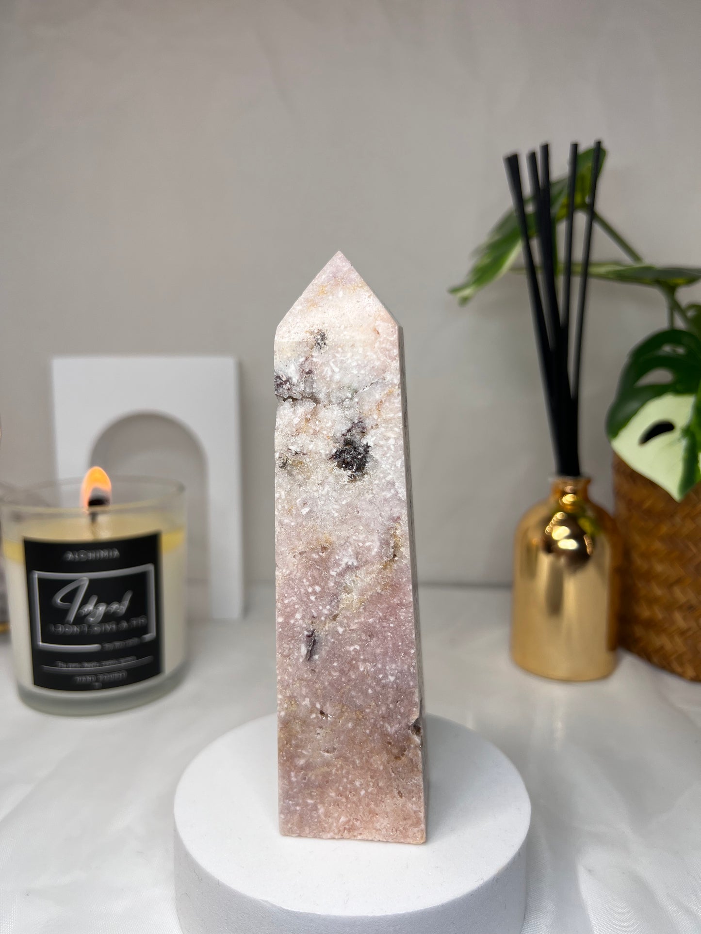 Pink Amethyst tower 6"